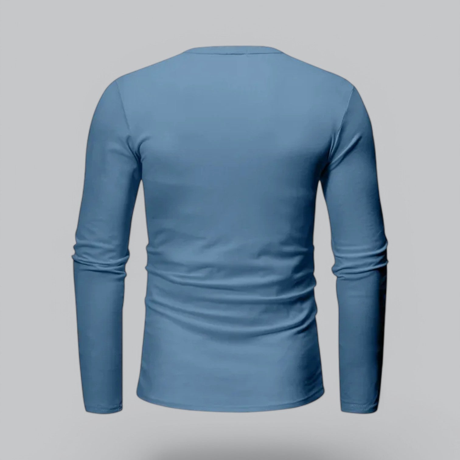 Valenti | Long Sleeve Henley Smart Shirt - Spring Casual Cotton Tee-VALENTI