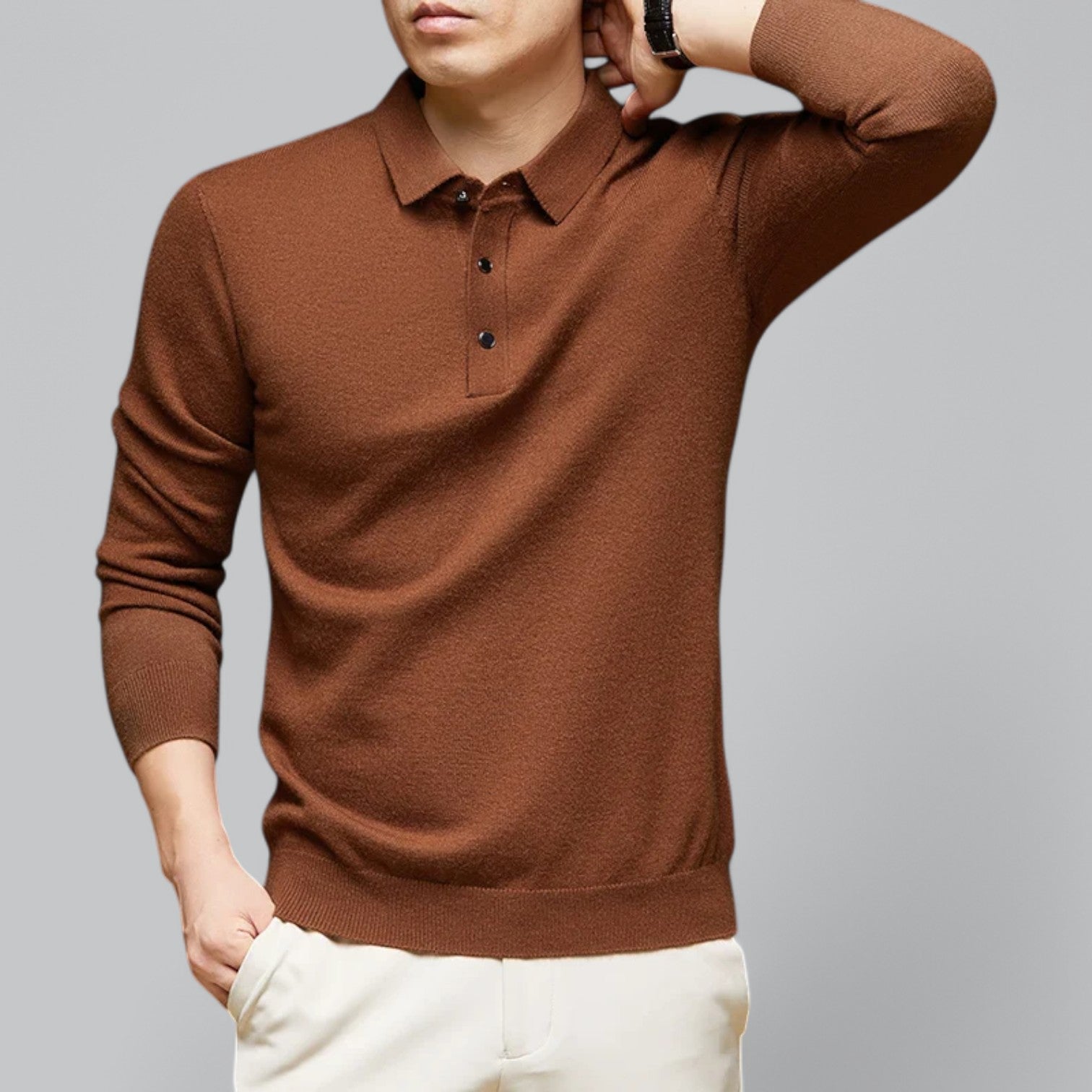 Valenti | Classic Cashmere Polo Jumper - Knitted Pullover