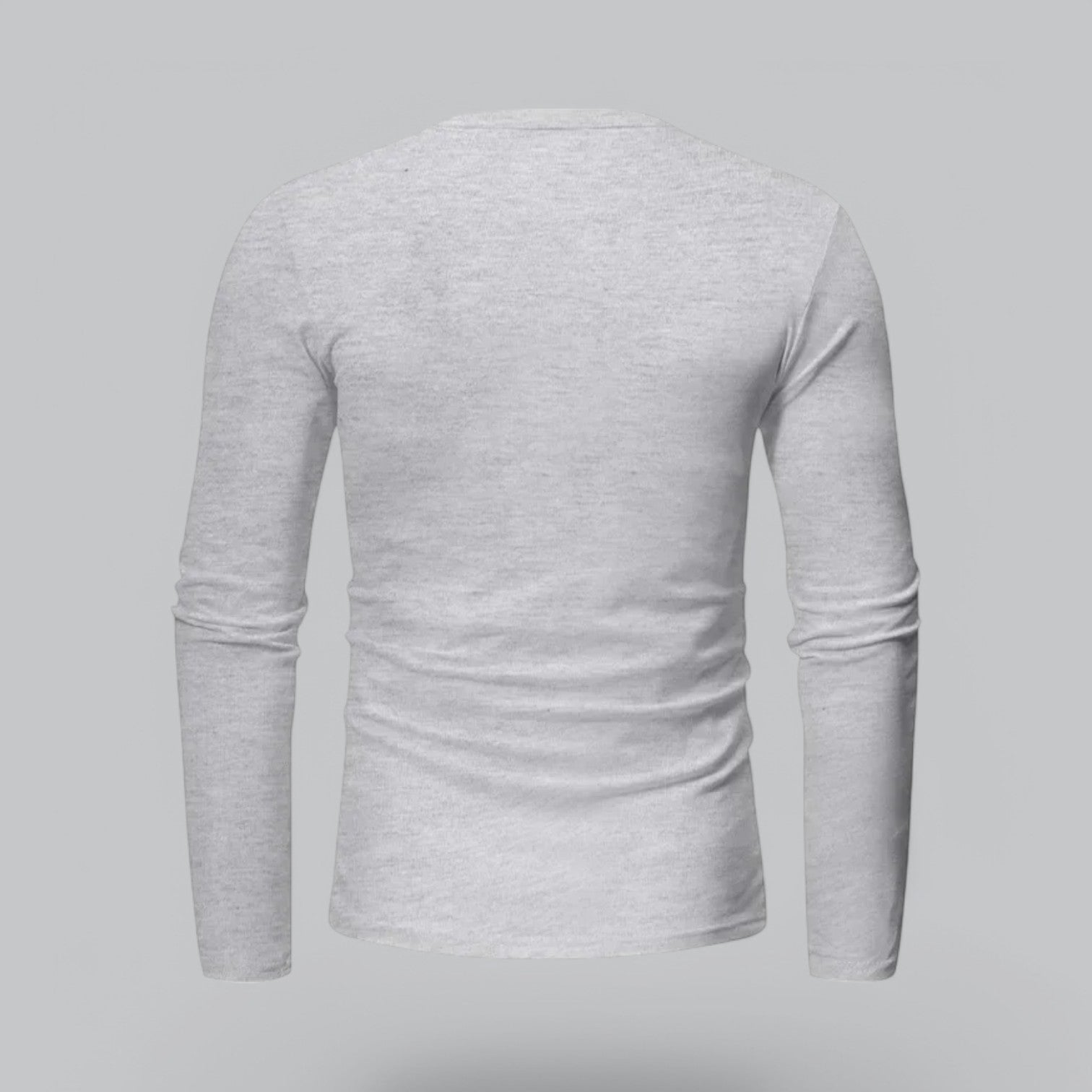Valenti | Long Sleeve Henley Smart Shirt - Spring Casual Cotton Tee-VALENTI
