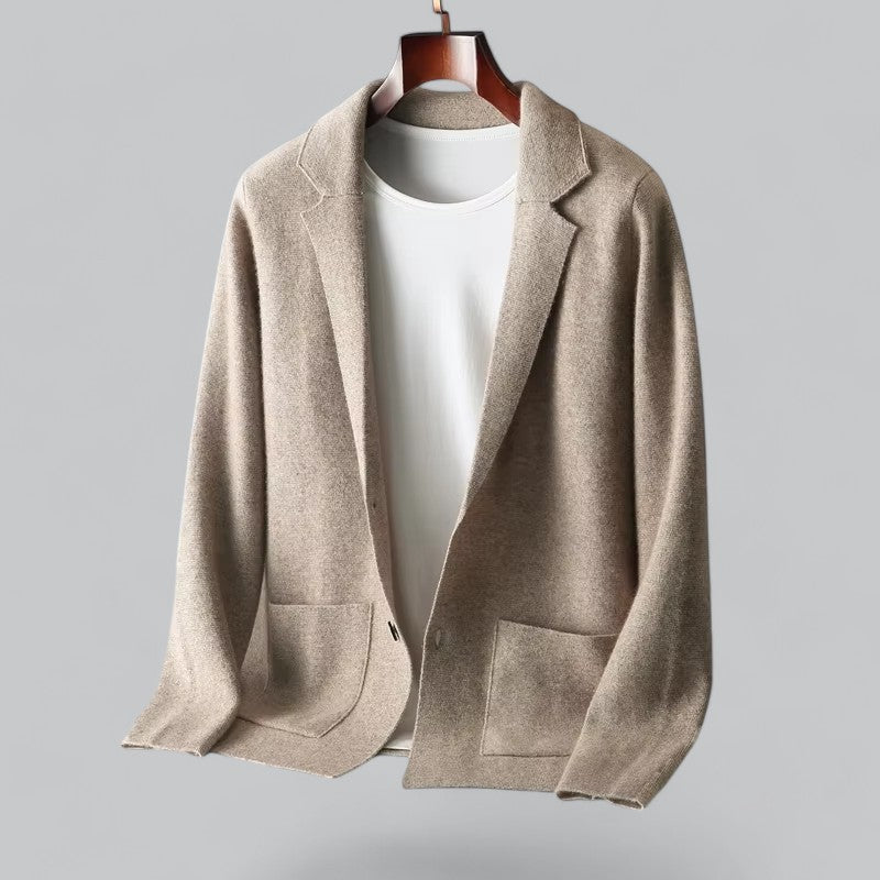 Valenti | Men's Cashmere Jacket Merino Wool Collar