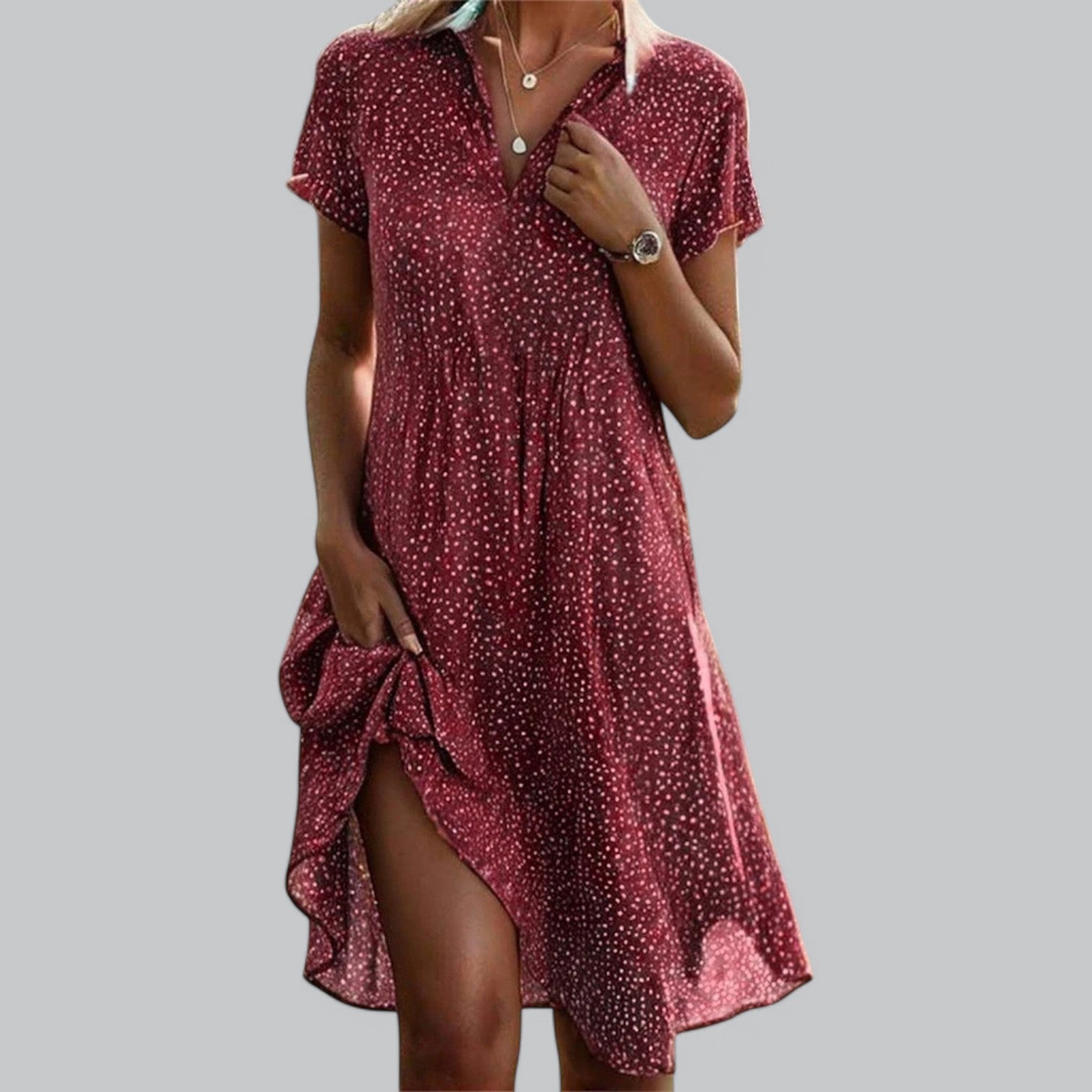 Valenti | Bohemian Summer Dress - Polka Dot Sundress