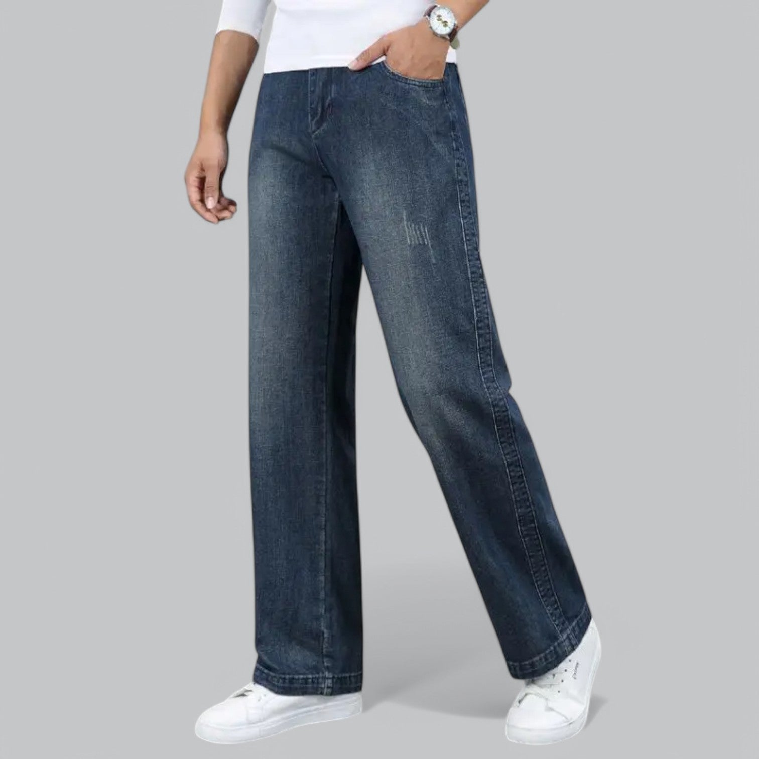 Valenti | Vintage Wide Leg Straight Jeans - Casual Loose Fit Pants