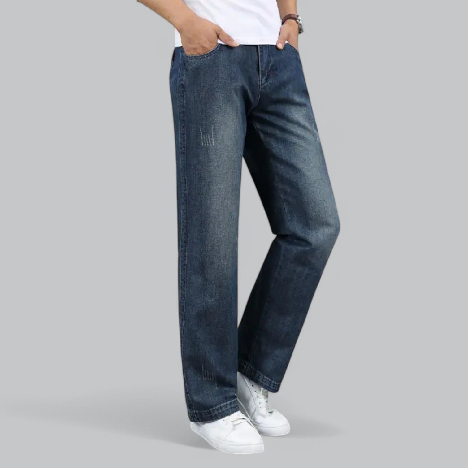 Valenti | Vintage Wide Leg Straight Jeans - Casual Loose Fit Pants