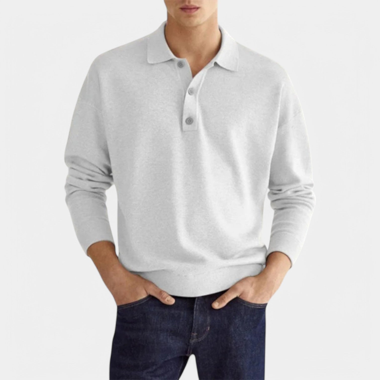 Valenti | Casual Long Sleeve Polo Shirt - Lightweight Pullover