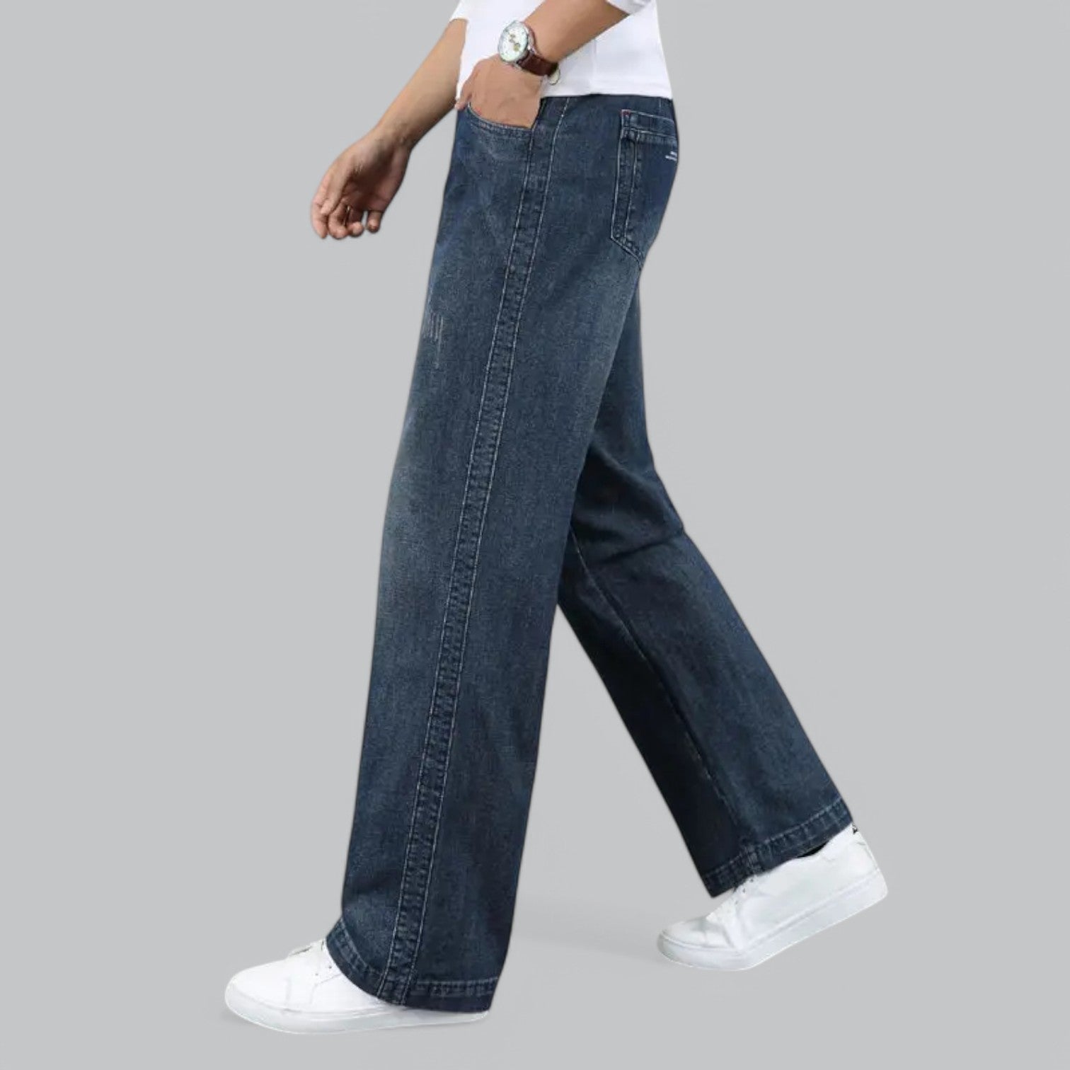 Valenti | Vintage Wide Leg Straight Jeans - Casual Loose Fit Pants