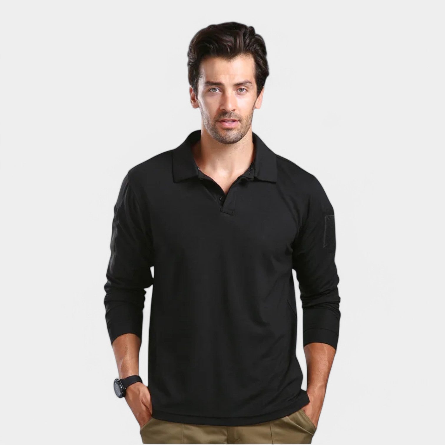 Valenti | Long Sleeve Polo Shirt - Breathable Lightweight Jumper