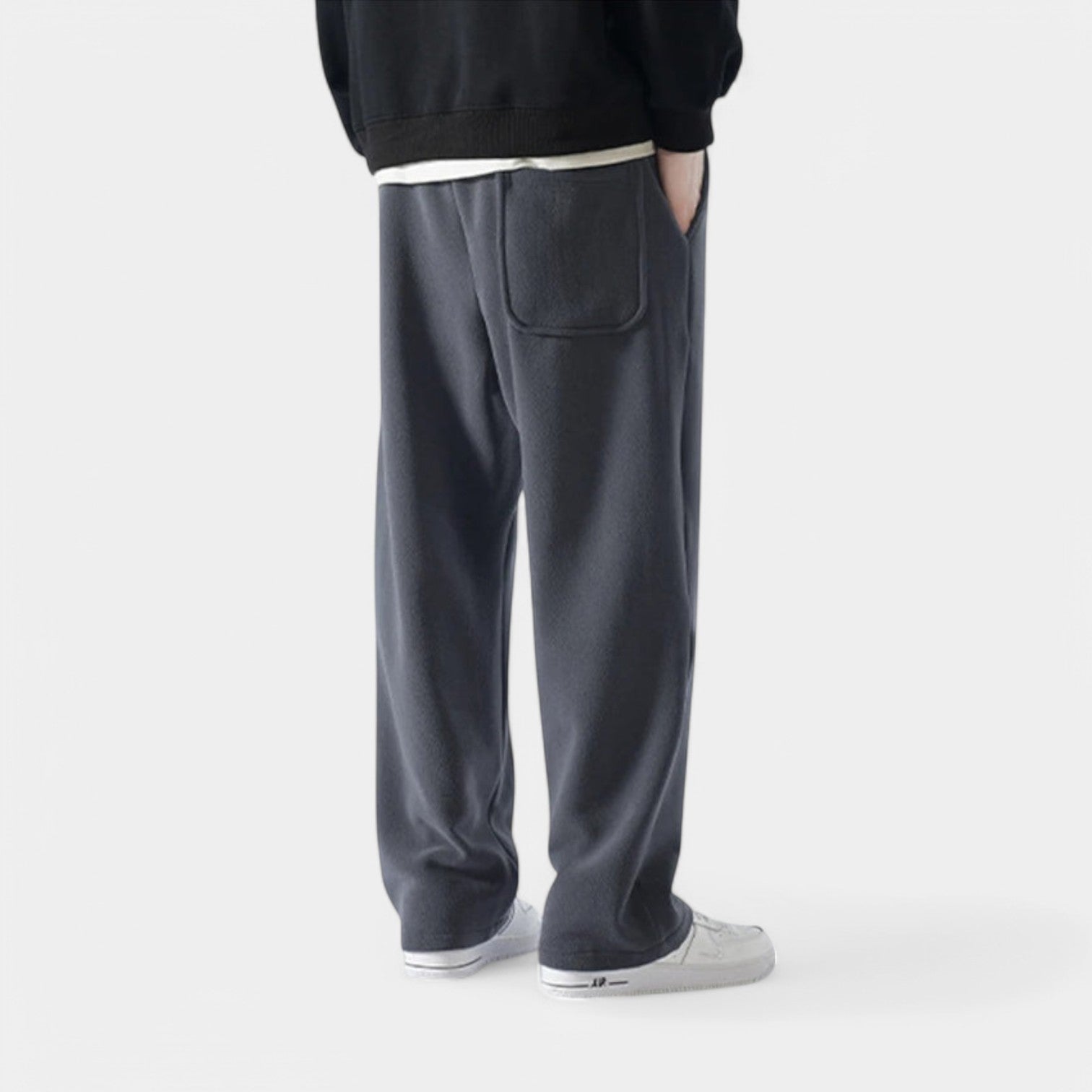 Valenti | Teddy Fleece Sweatpants - Wide Leg Casual Trousers
