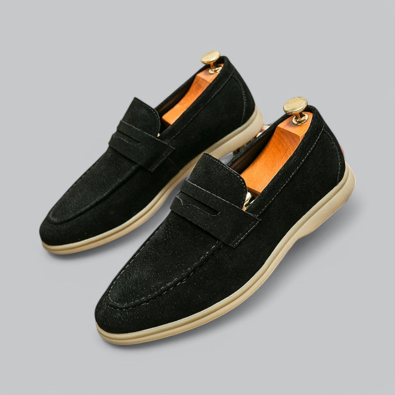 Valenti | Luxury Old-Money Loafers - Faux Suede Moccasins