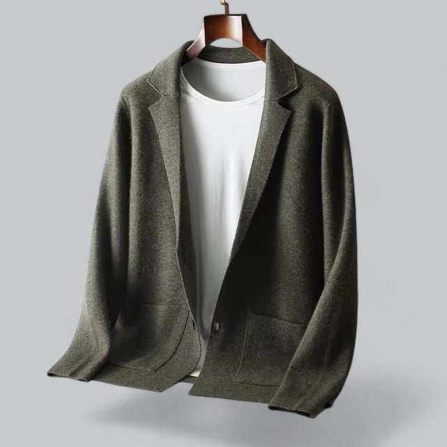 Valenti | Men's Cashmere Jacket Merino Wool Collar