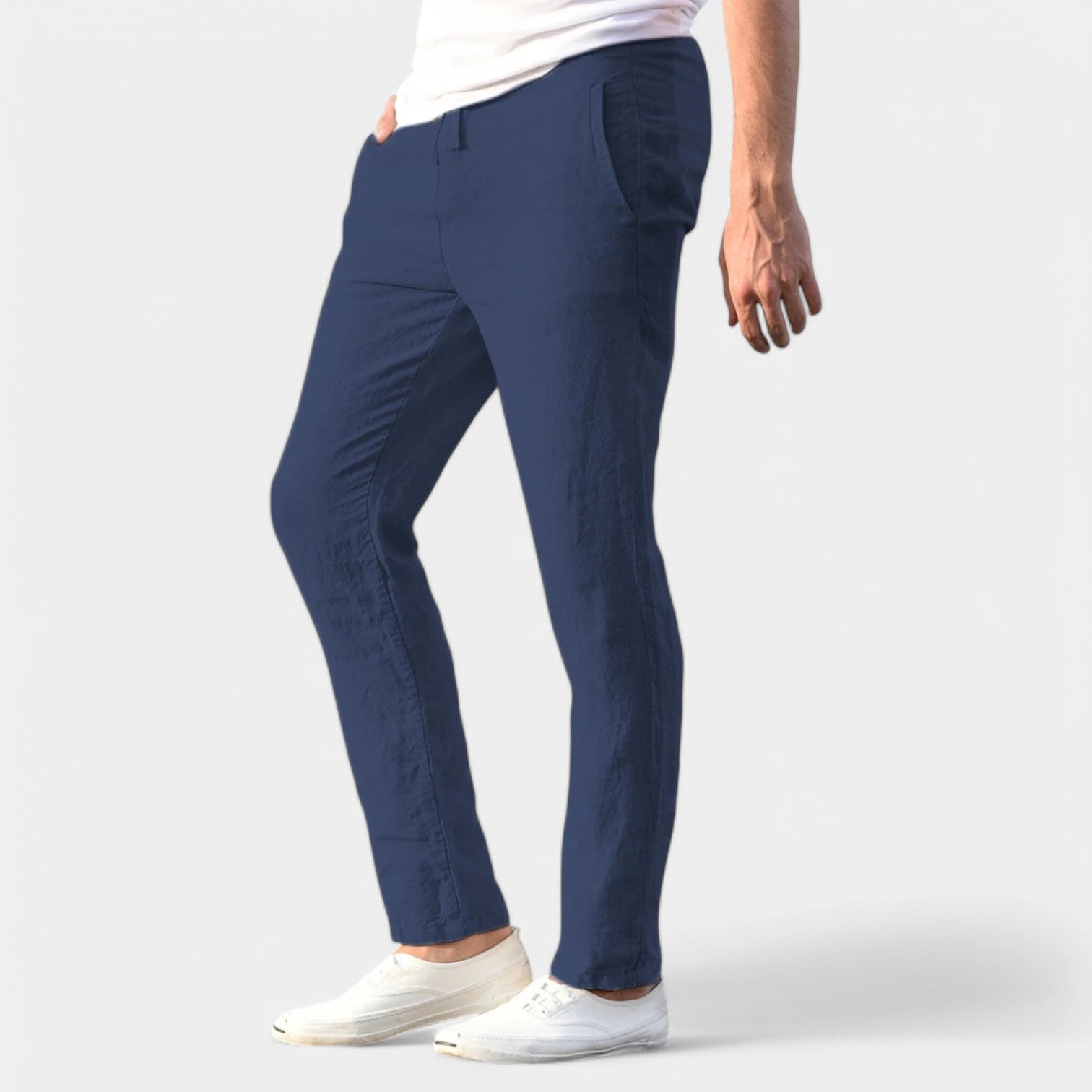 Valenti | Linen Blend Trousers - Slim Fit