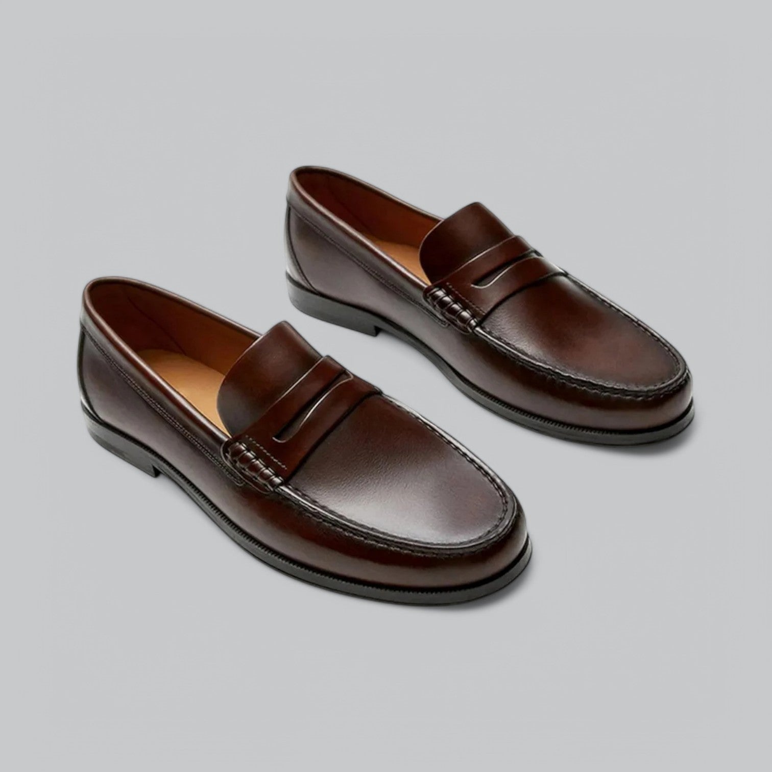 Valenti | Vintage Leather Loafers - Formal Slip-On Moccasins