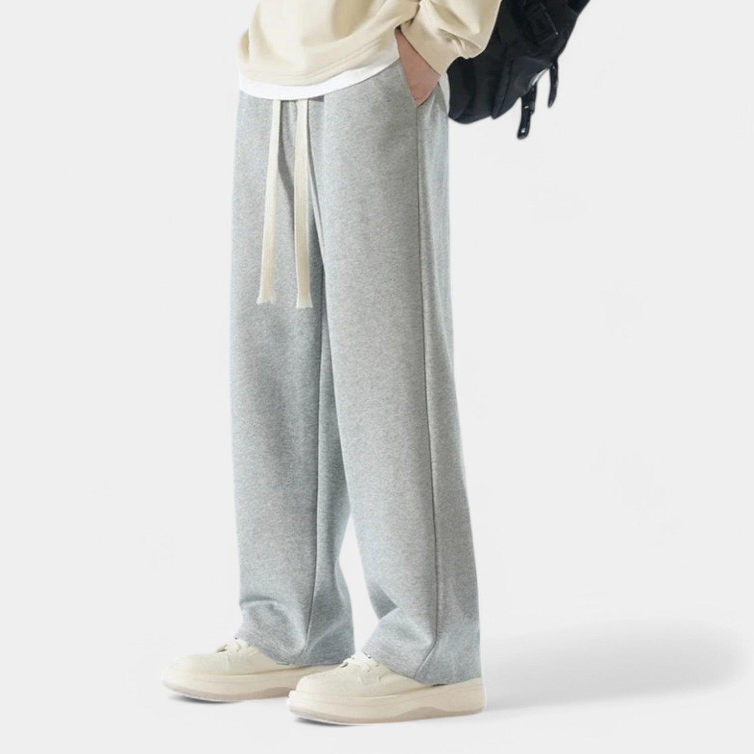 Valenti | Casual Straight Leg Joggers - Cotton Wide Baggy Sweatpants