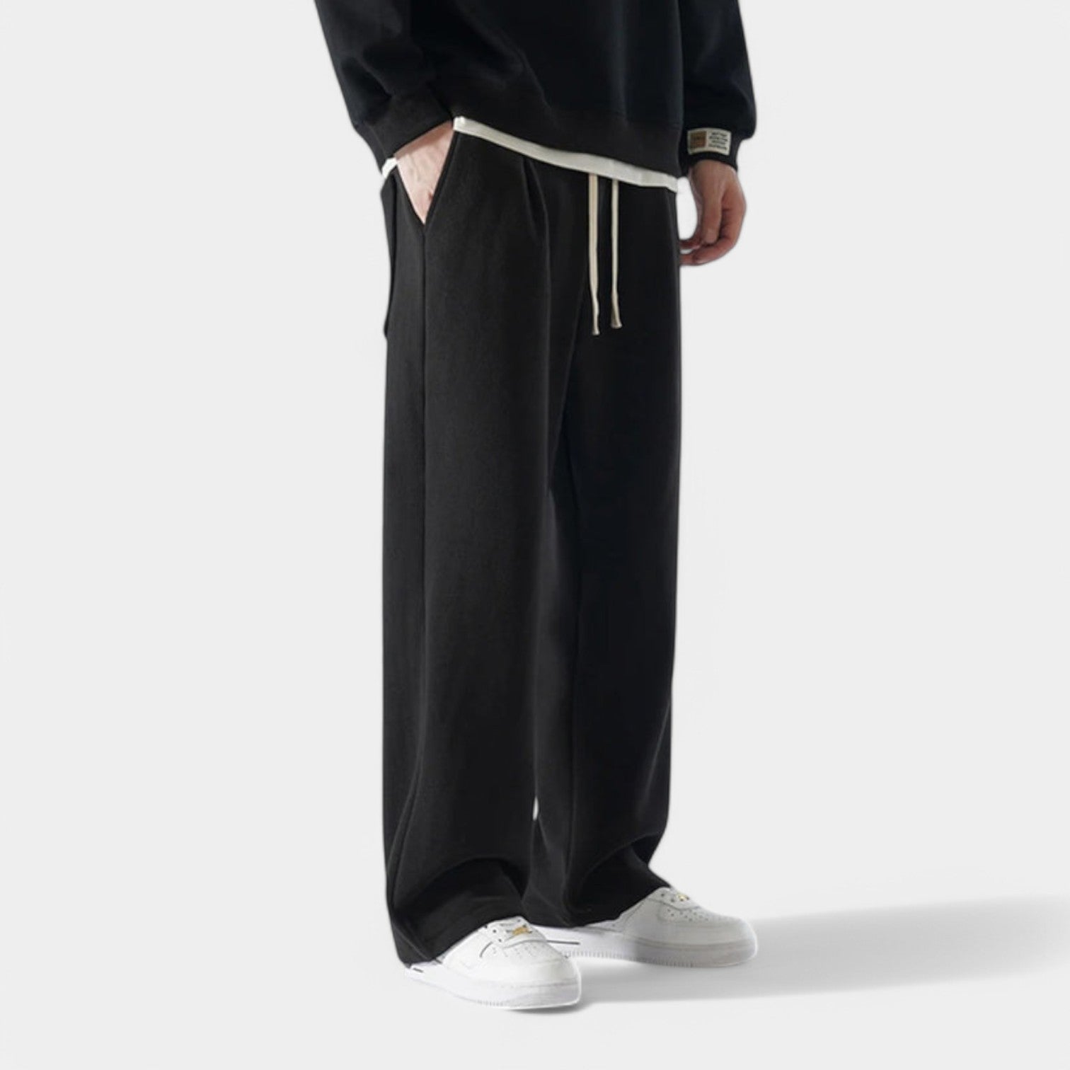 Valenti | Teddy Fleece Sweatpants - Wide Leg Casual Trousers
