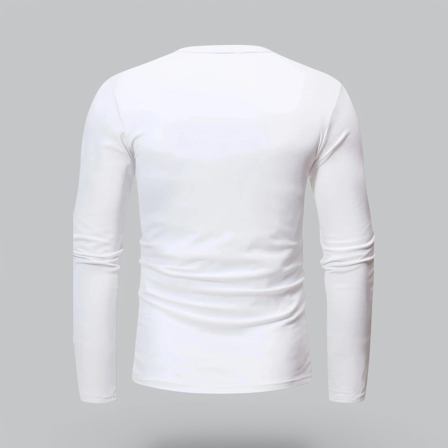 Valenti | Long Sleeve Henley Smart Shirt - Spring Casual Cotton Tee-VALENTI