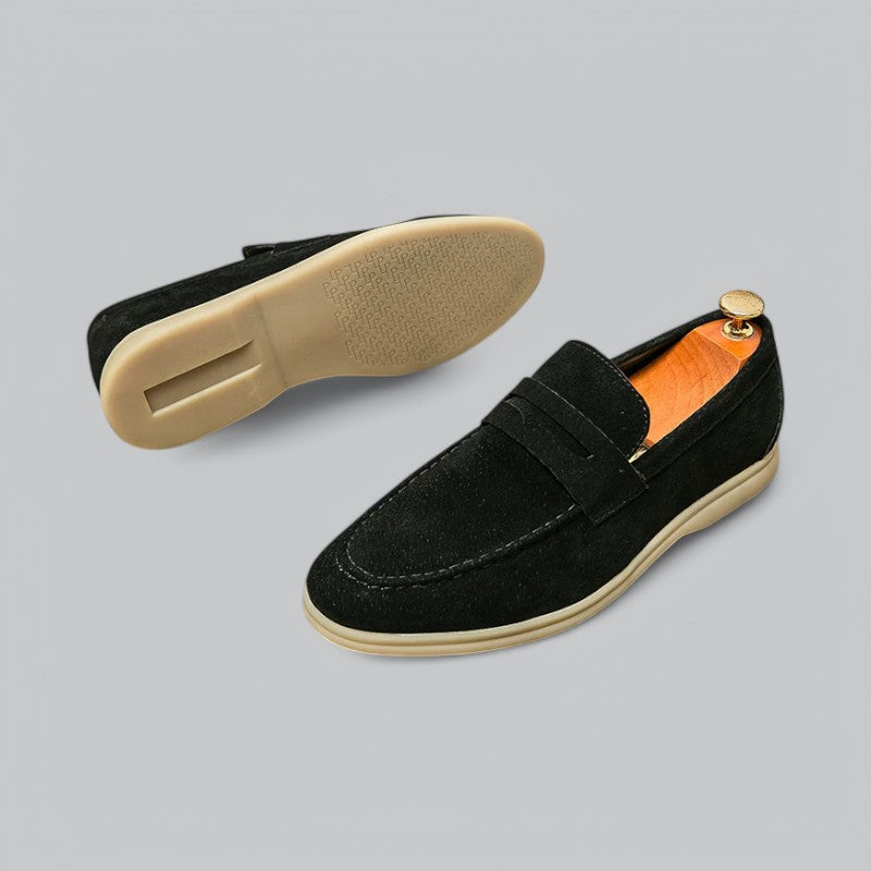 Valenti | Luxury Old-Money Loafers - Faux Suede Moccasins