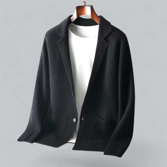 Valenti | Men's Cashmere Jacket Merino Wool Collar