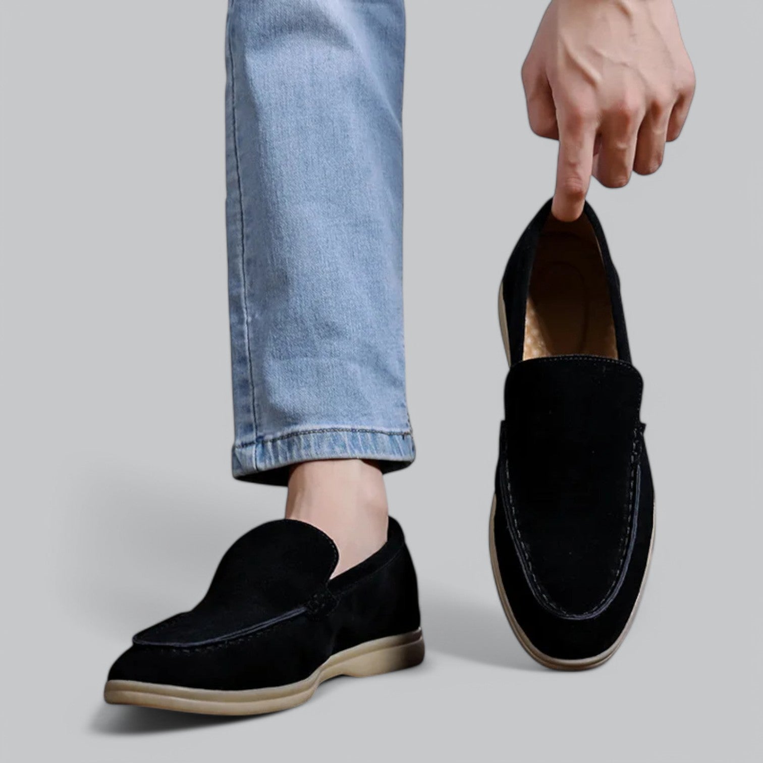 Valenti | Leather Suede Loafers - Soft Slip-On Shoes