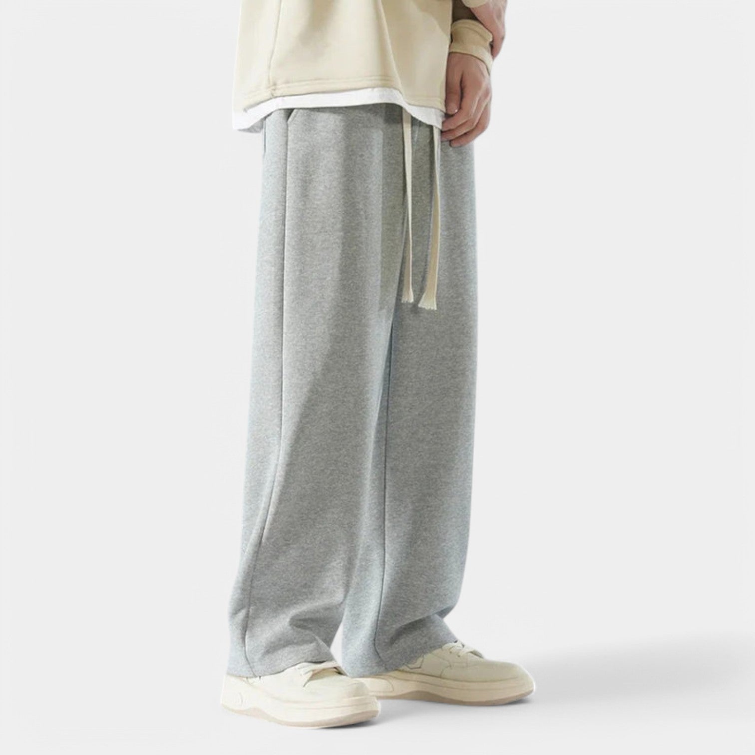 Valenti | Casual Straight Leg Joggers - Cotton Wide Baggy Sweatpants
