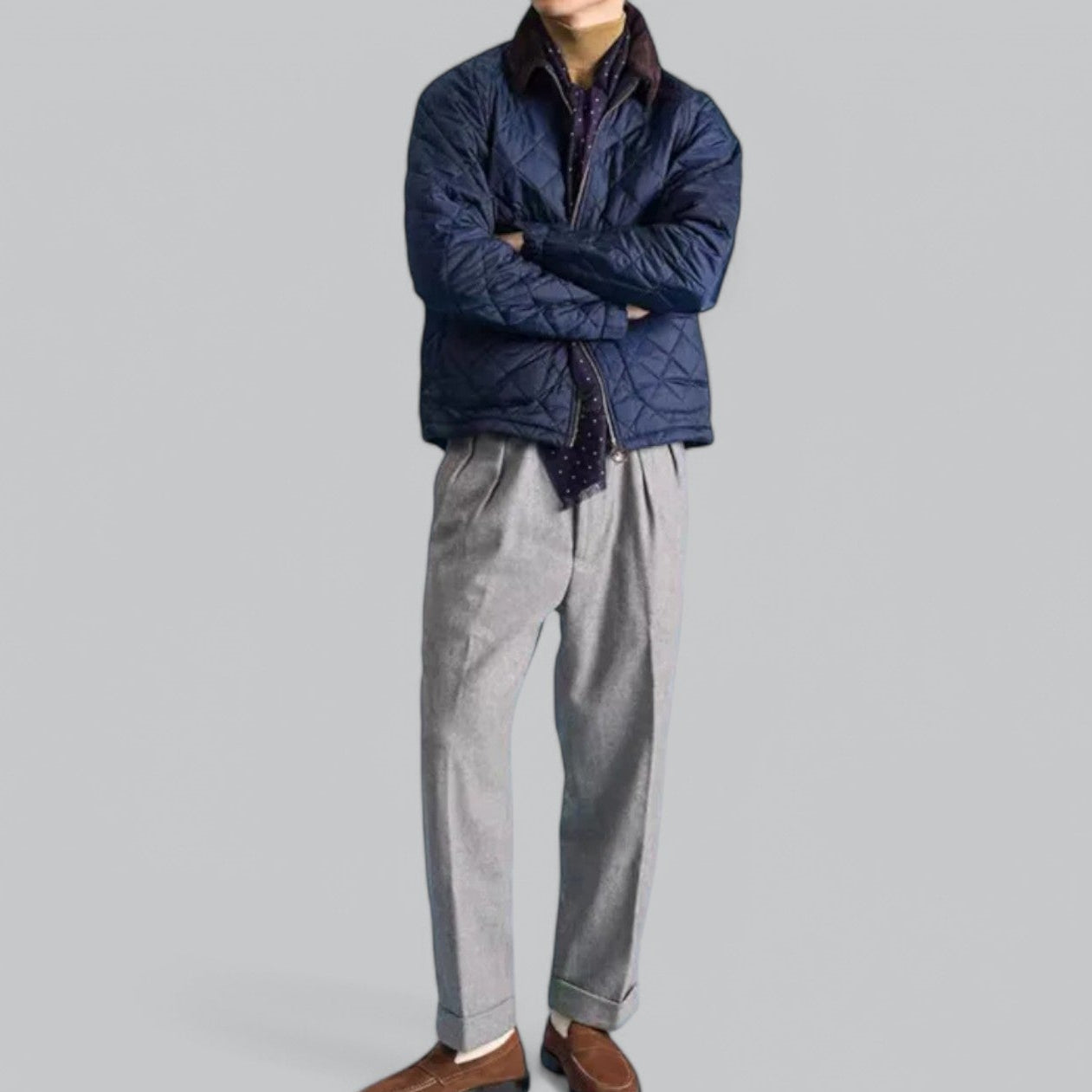 Valenti | Classic Quilted Corduroy Military Jacket - Retro Windproof Bomber