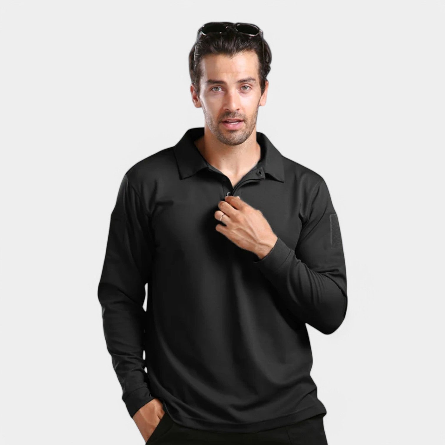 Valenti | Long Sleeve Polo Shirt - Breathable Lightweight Jumper