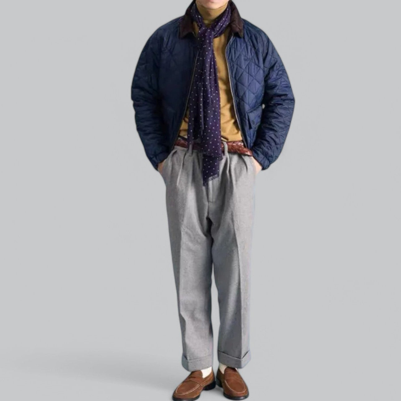 Valenti | Classic Quilted Corduroy Military Jacket - Retro Windproof Bomber