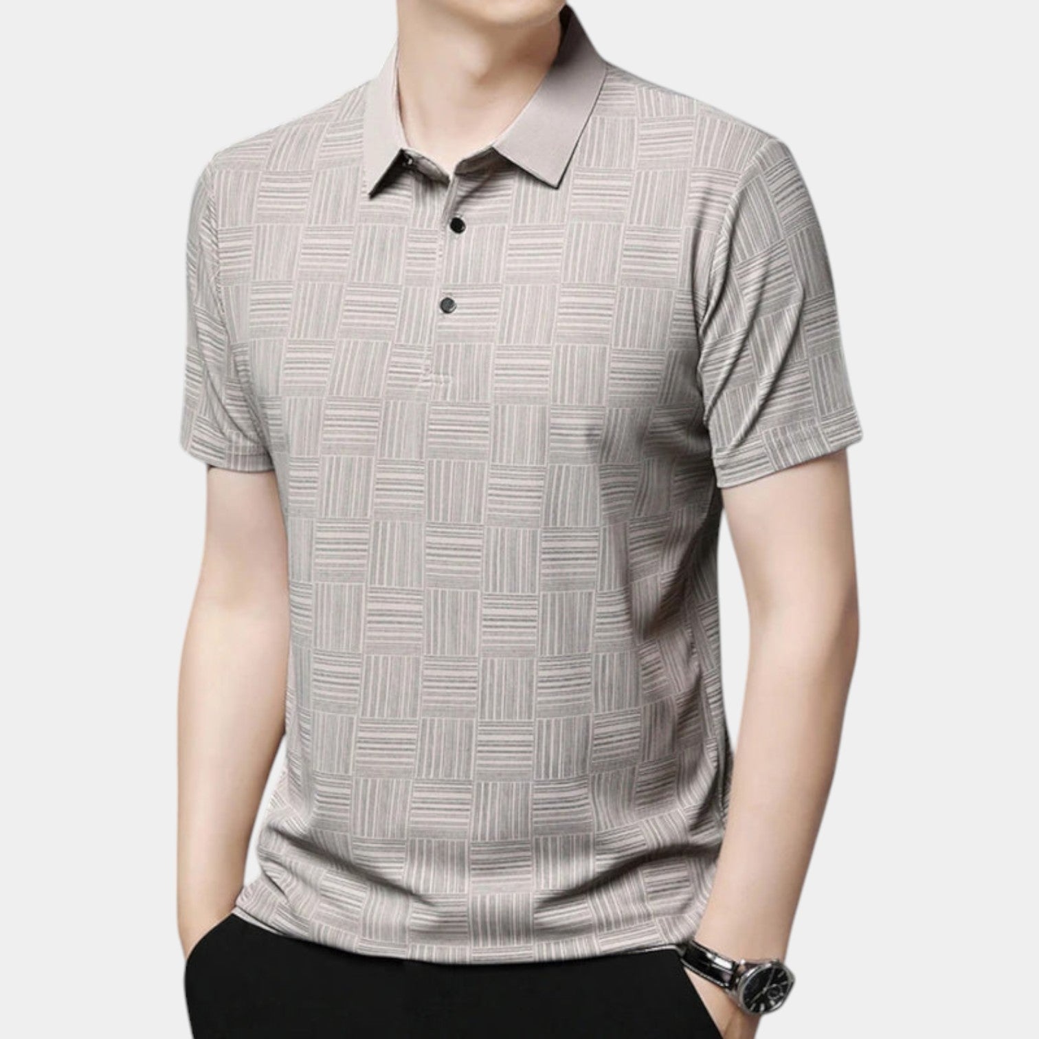 Valenti | Printed Short Sleeve Polo Shirt - Business T-Shirt