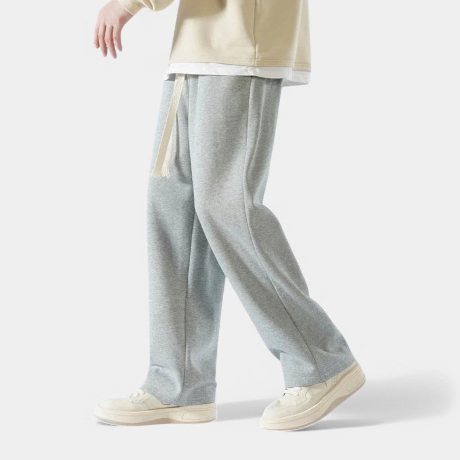 Valenti | Casual Straight Leg Joggers - Cotton Wide Baggy Sweatpants