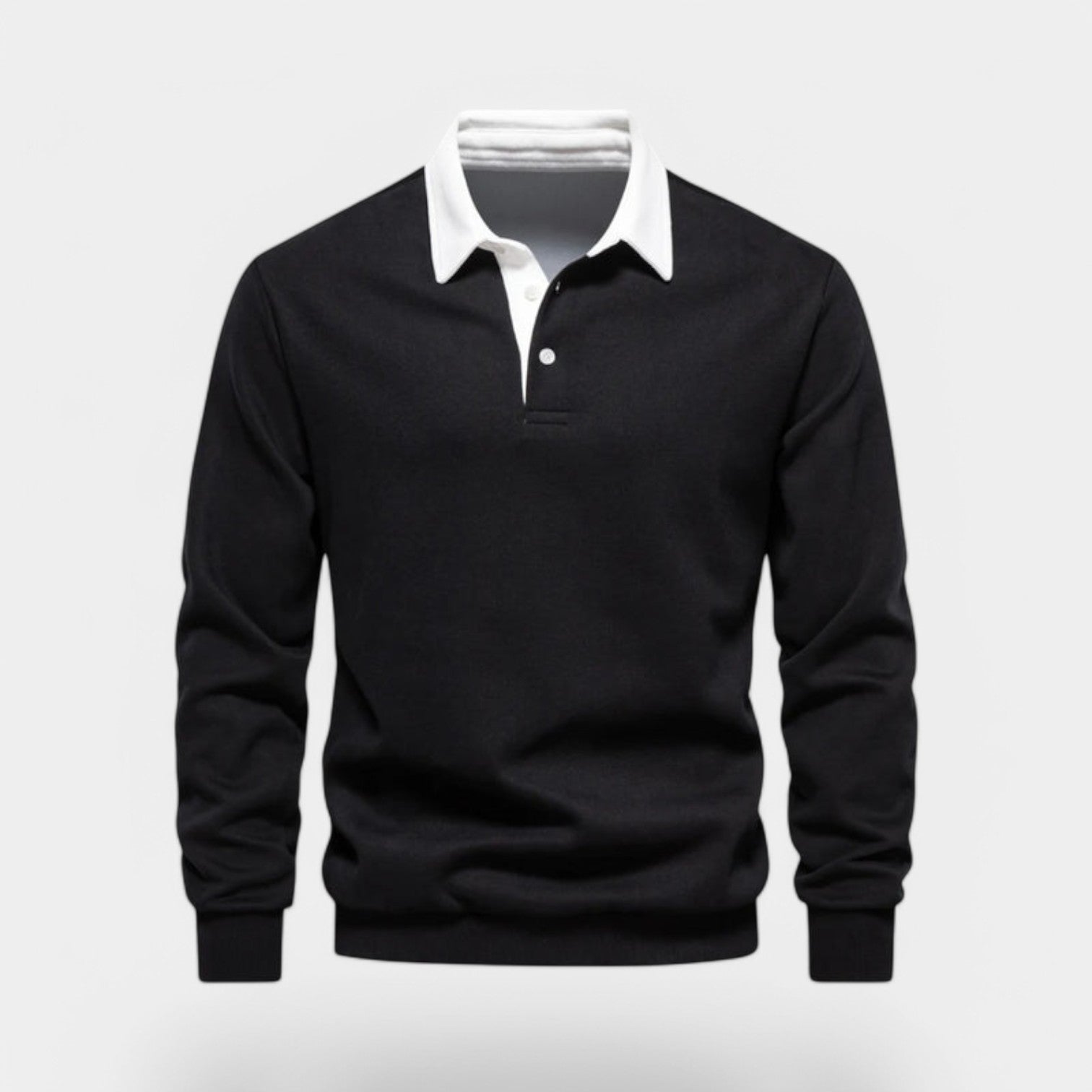 Valenti | Dress Collar Polo Neck Sweatshirt - Cotton Pullover