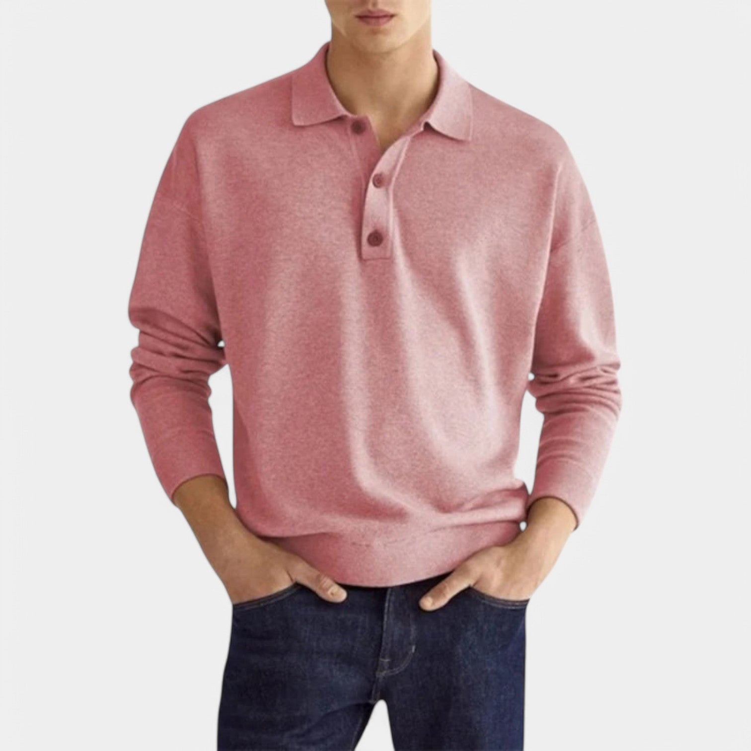 Valenti | Casual Long Sleeve Polo Shirt - Lightweight Pullover