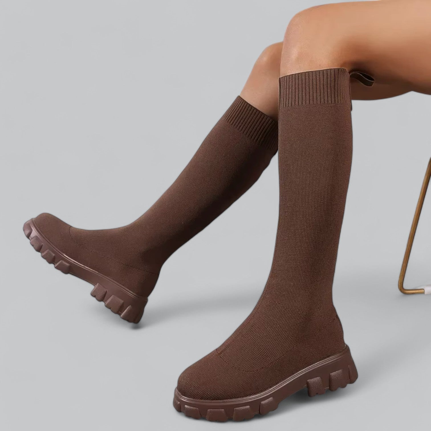 Valenti | Round Toe Soft Stretch Knee High Boots