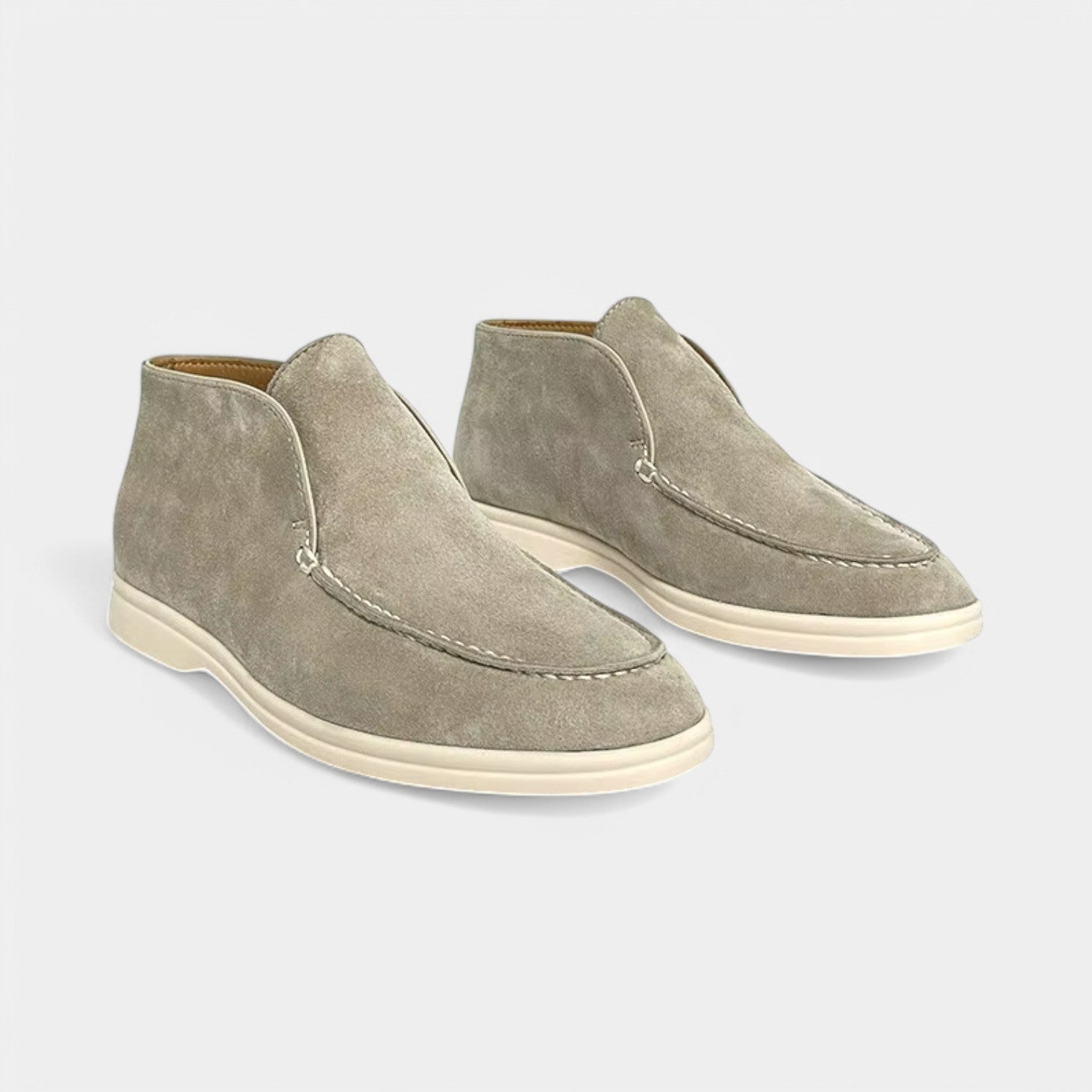 Valenti | High Top Suede Loafers - Formal Business Slip On Loafer Shoes