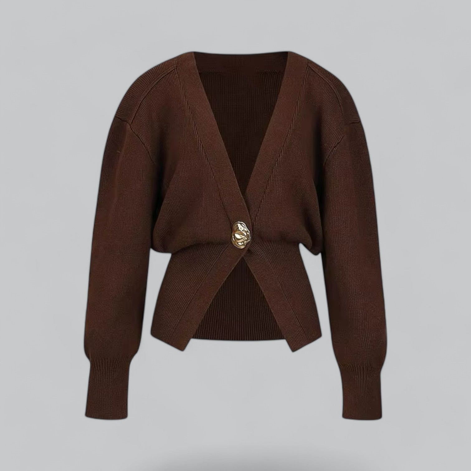 Valenti | Chic V-Neck Sweater Single Breasted Cardigan