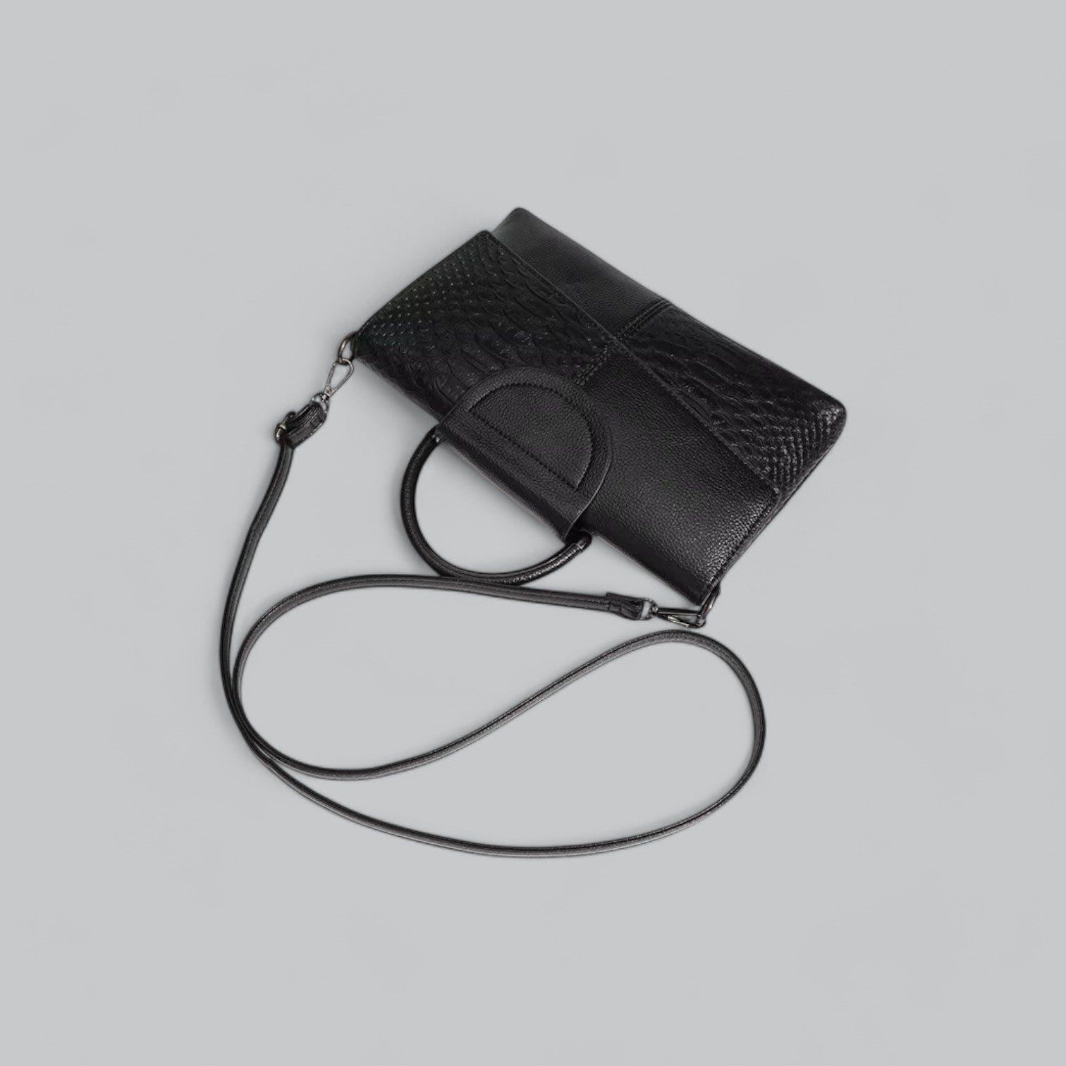 Valenti | Vegan Croc Leather Shoulder Strap Handbag