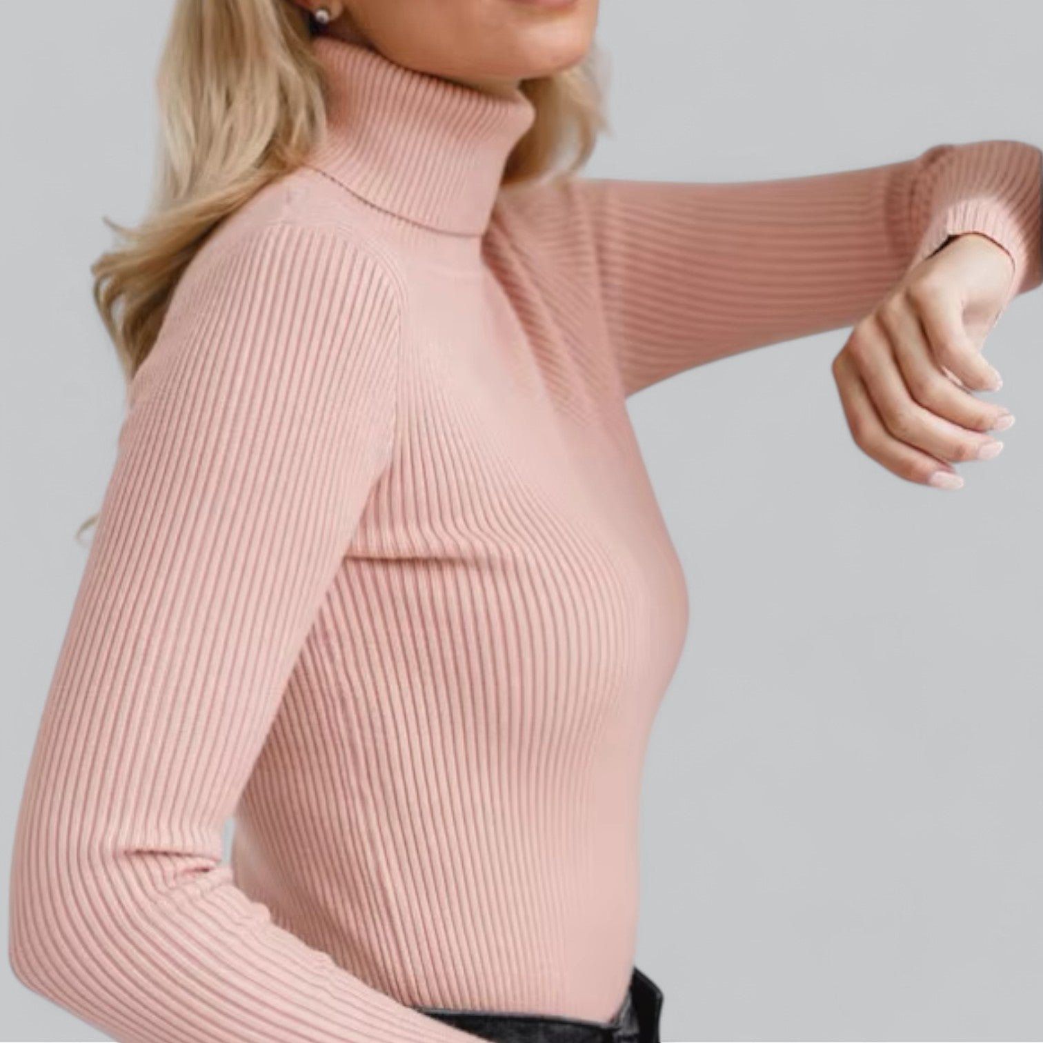 Valenti | Essential Stretchy Mock Turtleneck Pullover Soft Sweater