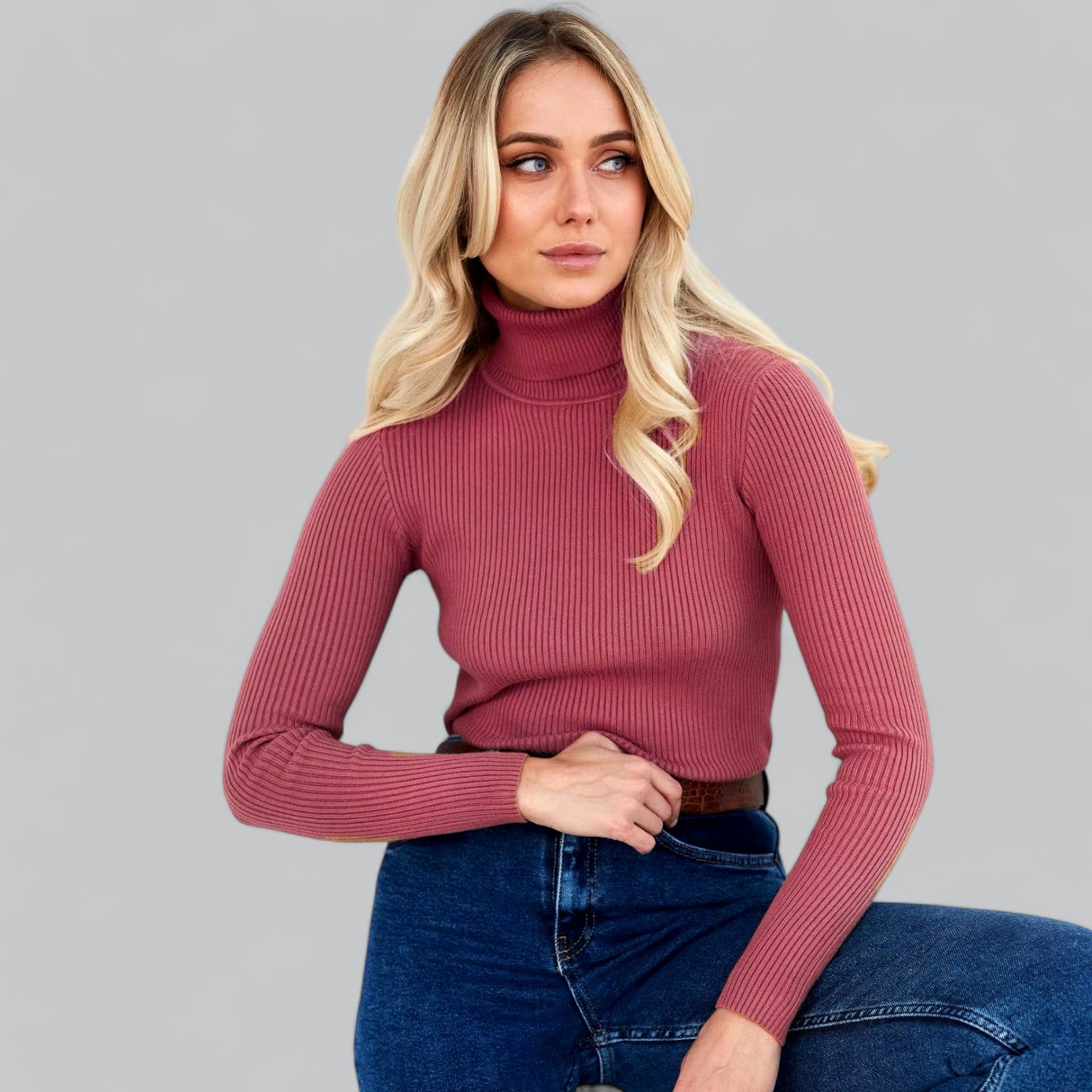 Valenti | Essential Stretchy Mock Turtleneck Pullover Soft Sweater