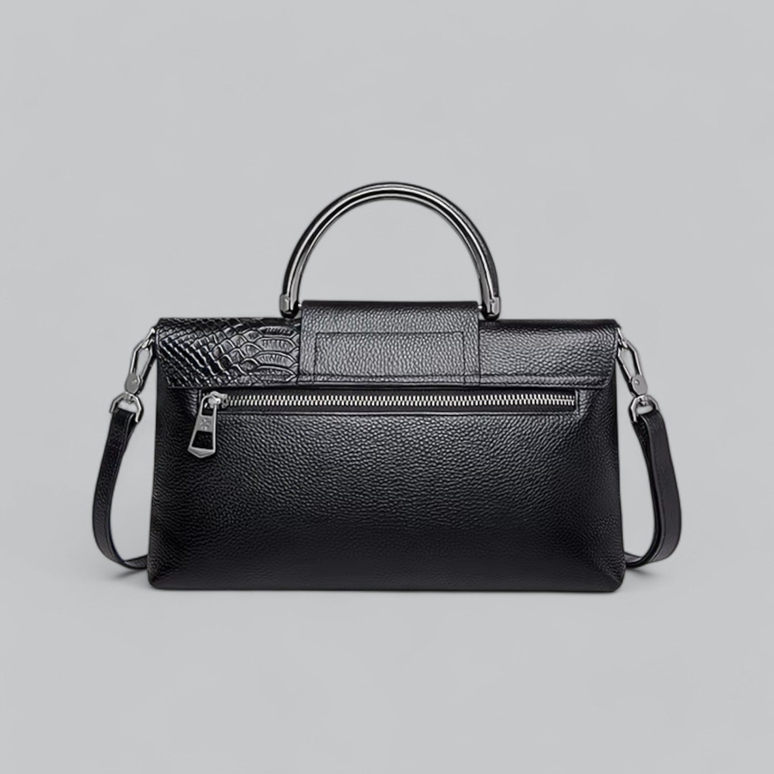 Valenti | Vegan Croc Leather Shoulder Strap Handbag