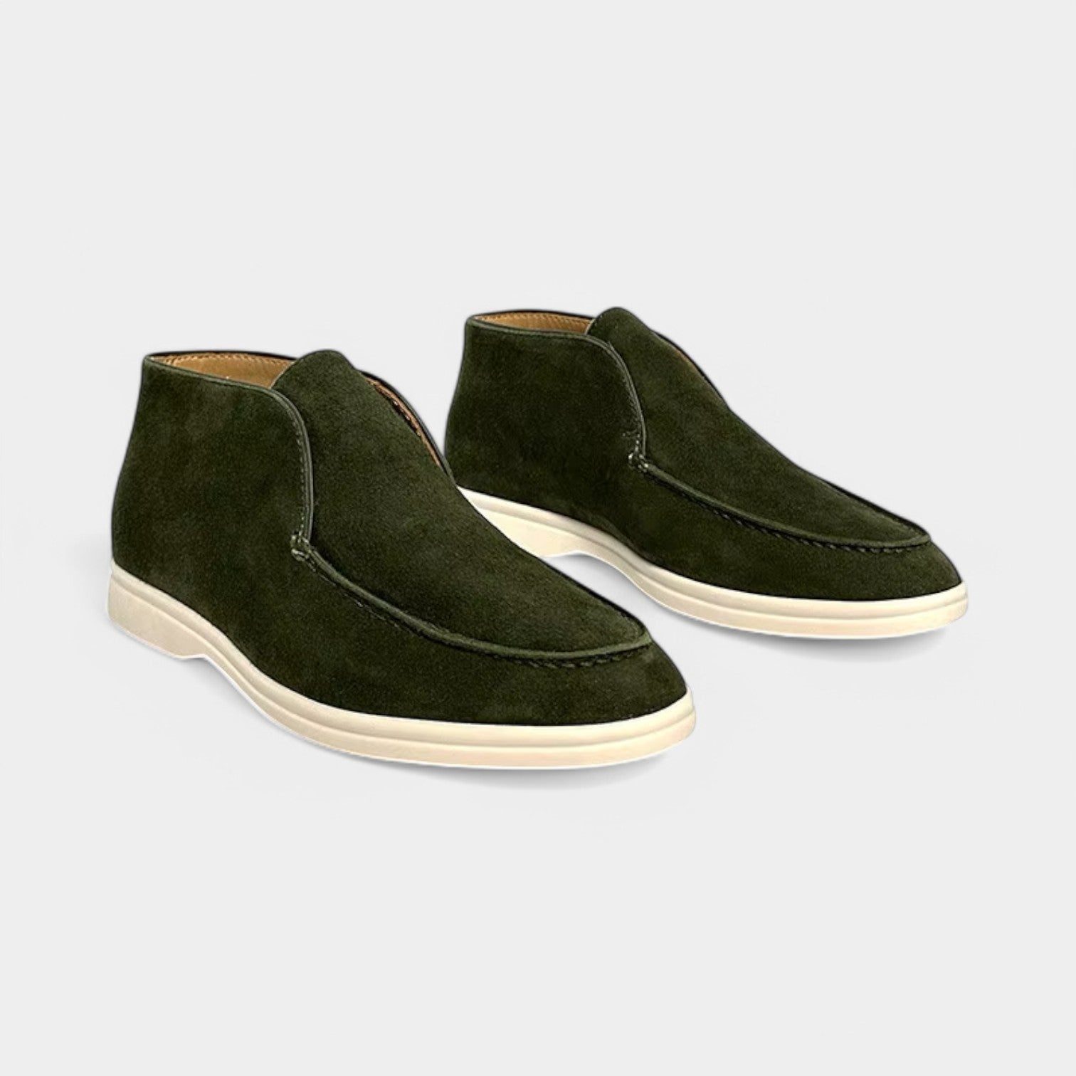 Valenti | High Top Suede Loafers - Formal Business Slip On Loafer Shoes