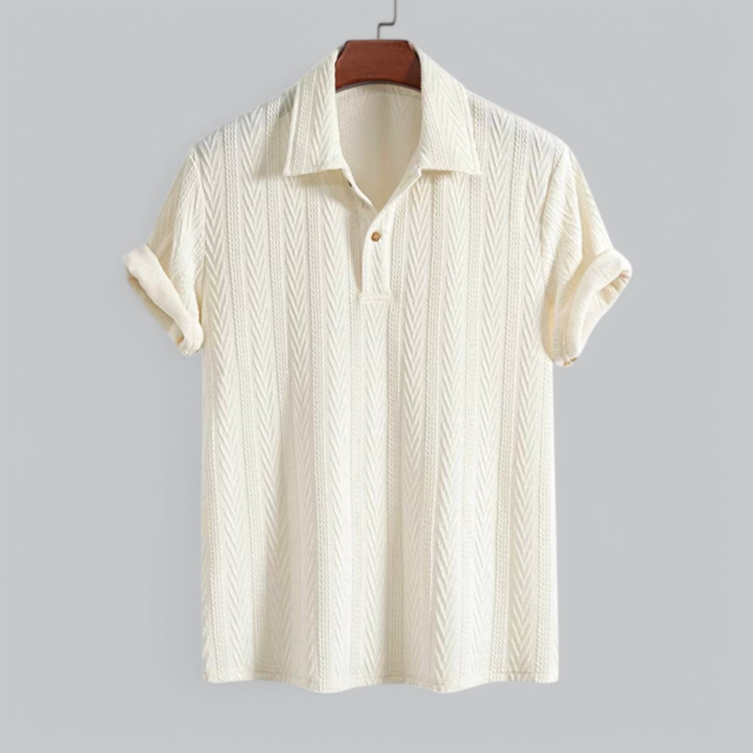 Valenti | Old-Money Jacquard Polo T-Shirt