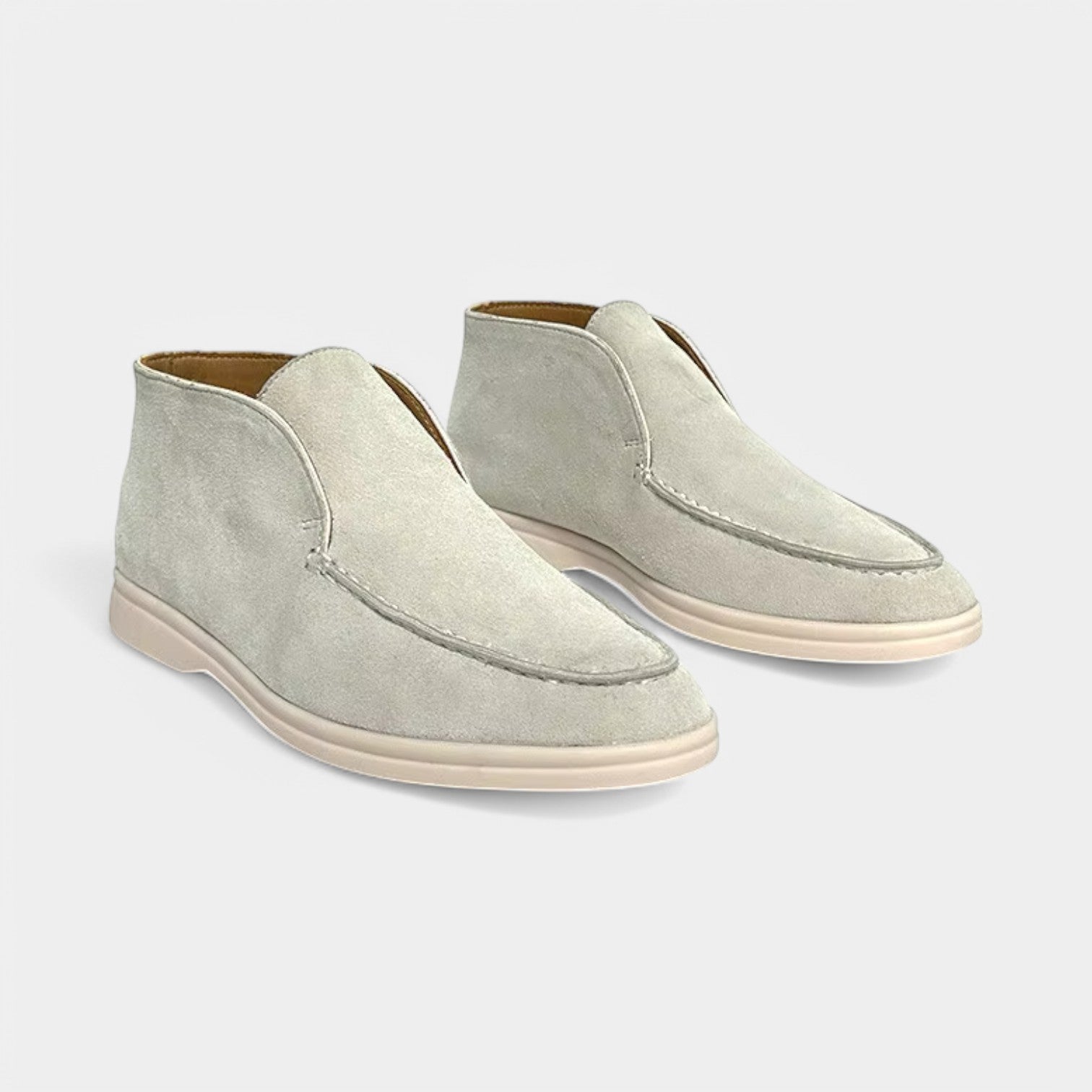 Valenti | High Top Suede Loafers - Formal Business Slip On Loafer Shoes