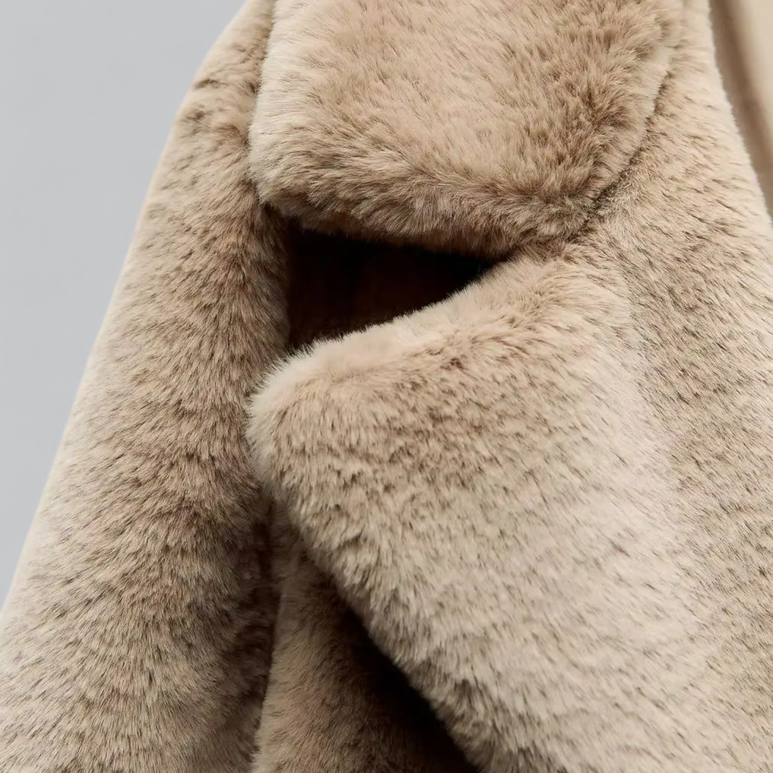 Valenti | Classy Buttoned Faux Fur Long Coat