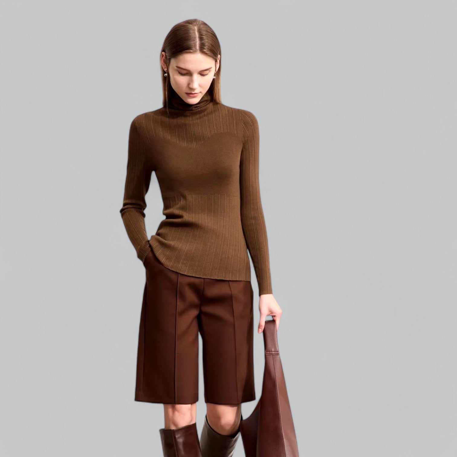 Valenti | Classy Luxury Cashmere Turtleneck Sweater Roll Neck Pullover