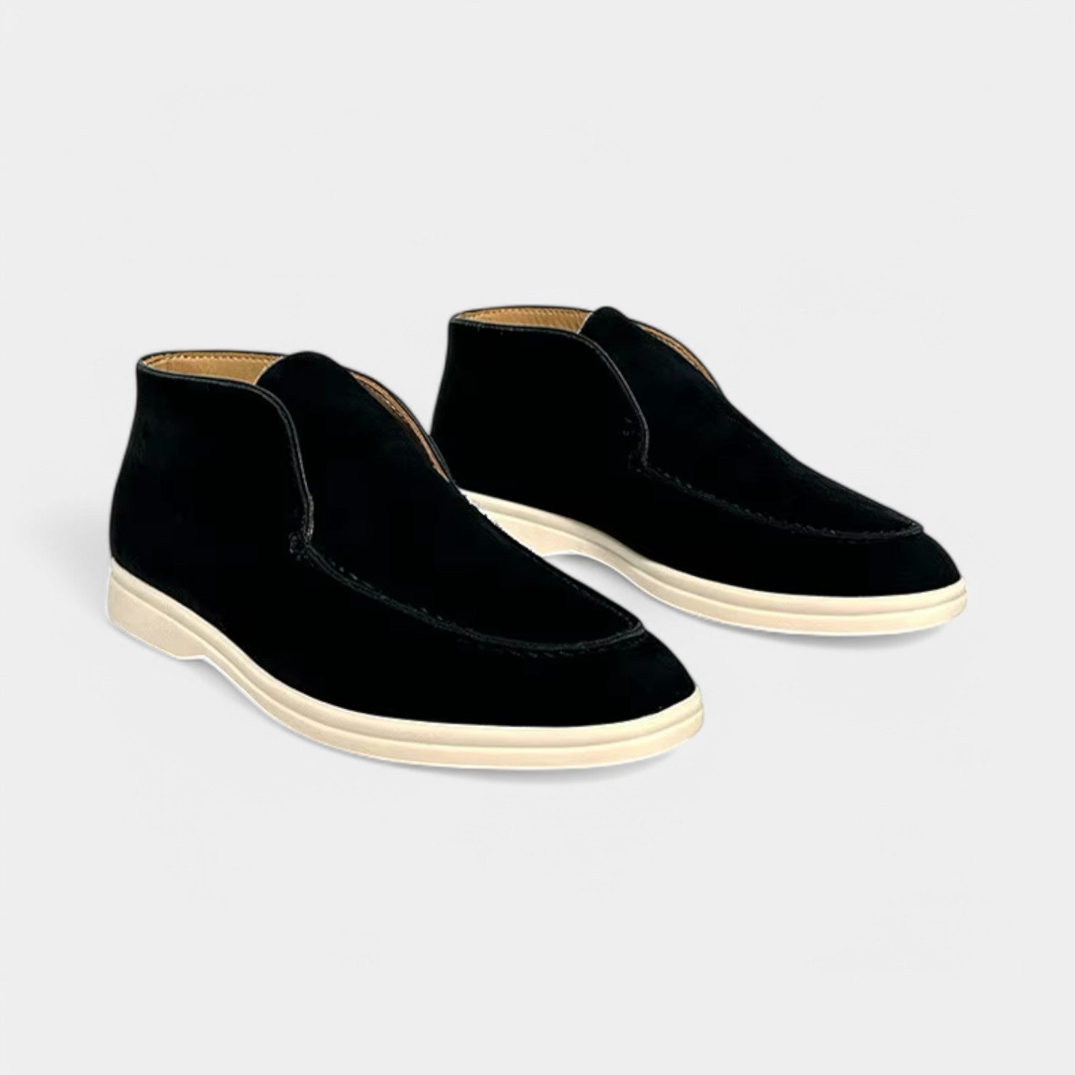 Valenti | High Top Suede Loafers - Formal Business Slip On Loafer Shoes