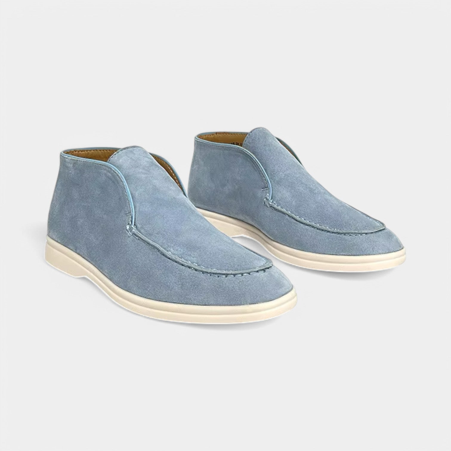 Valenti | High Top Suede Loafers - Formal Business Slip On Loafer Shoes