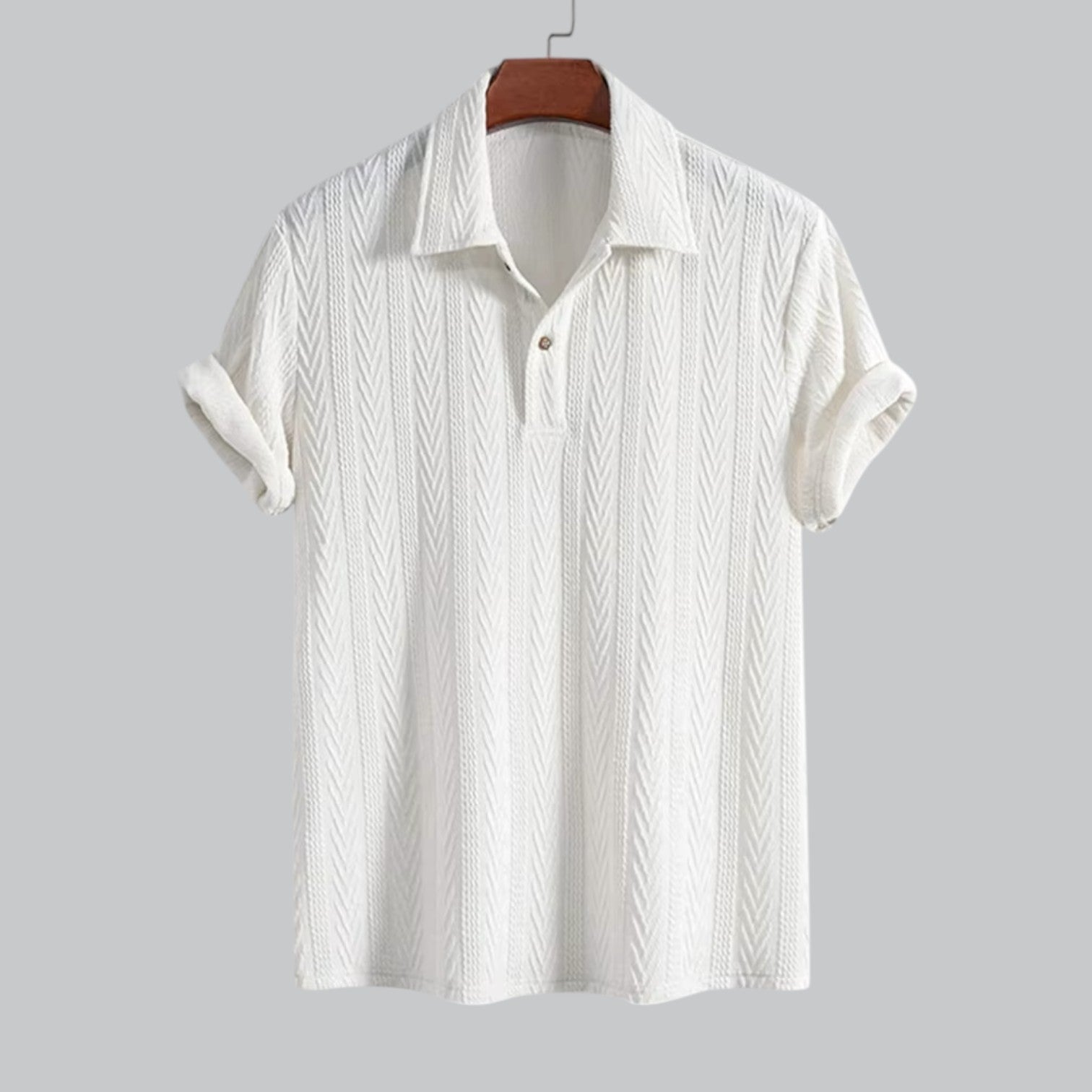 Valenti | Old-Money Jacquard Polo T-Shirt