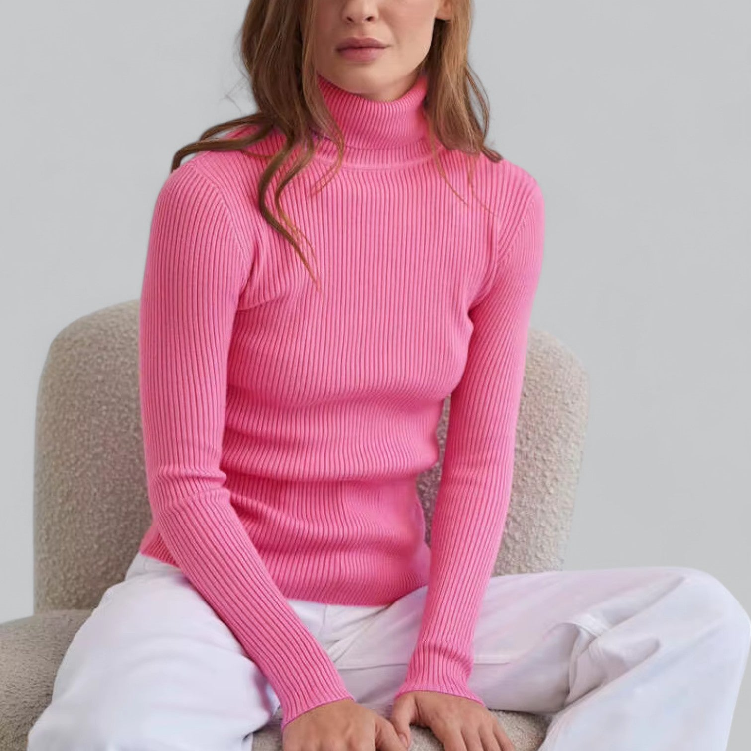 Valenti | Essential Stretchy Mock Turtleneck Pullover Soft Sweater