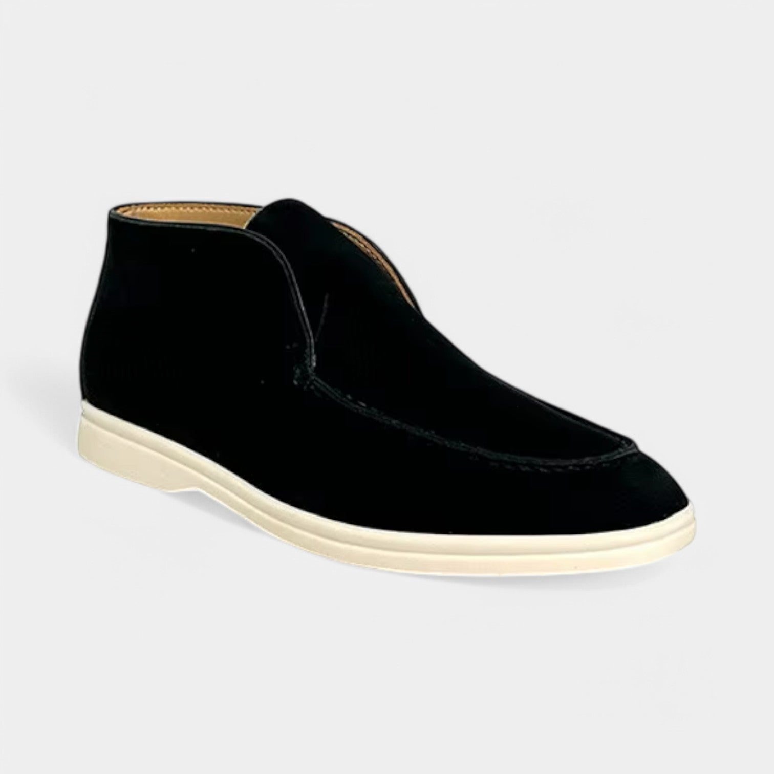 Valenti | High Top Suede Loafers - Formal Business Slip On Loafer Shoes