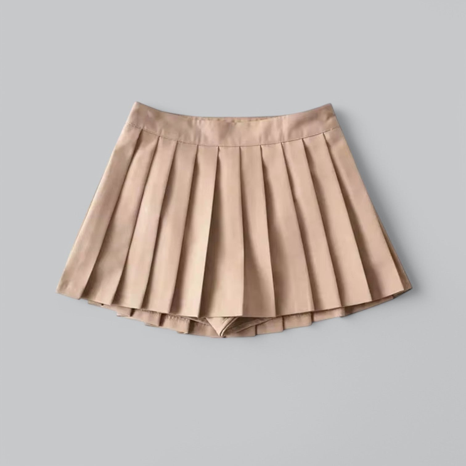 Valenti | Vintage Pleated High Waist Mini Skirt - Summer Skirt with Shorts