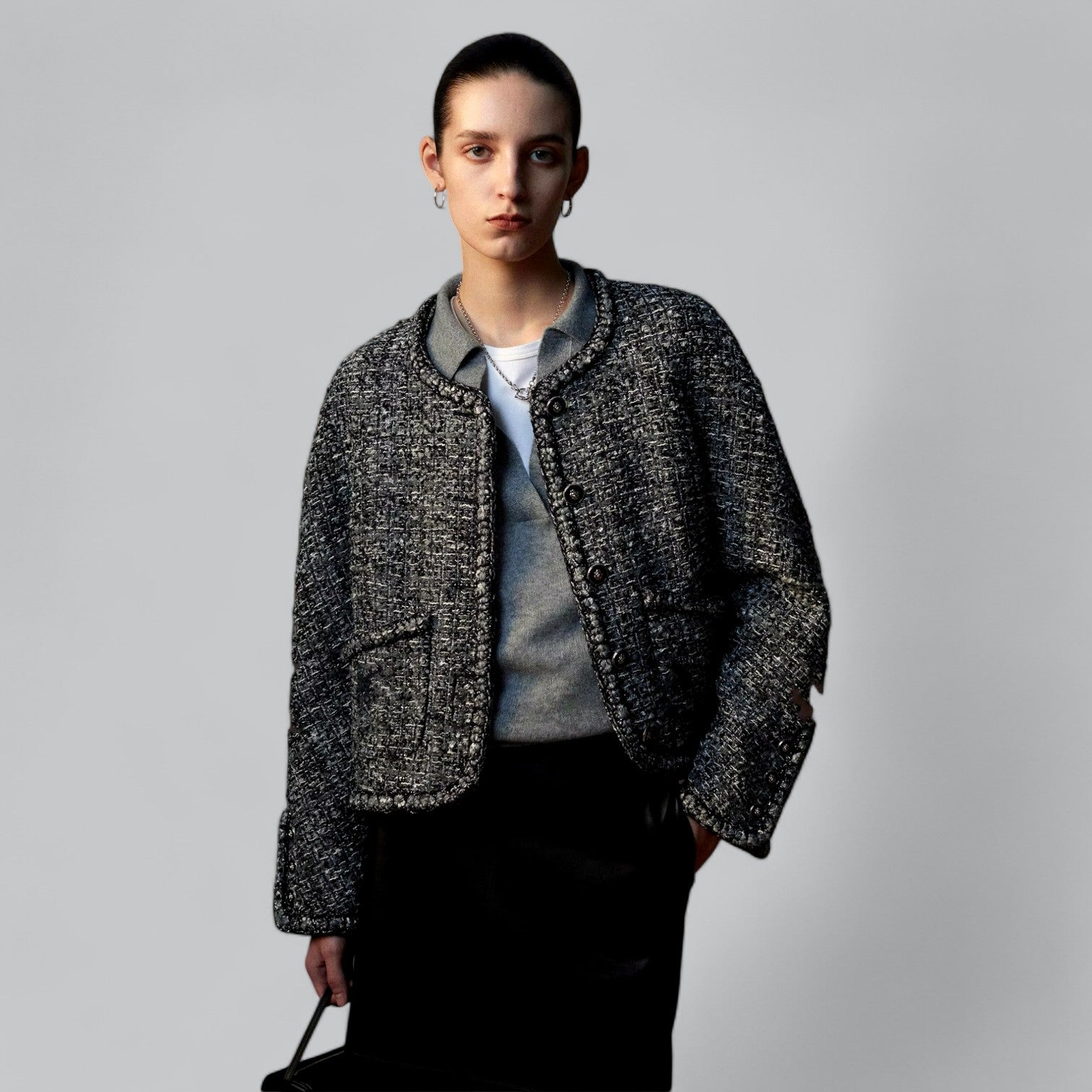 Valenti | Classy Cashmere Long Sleeve Polo V-Neck Sweater