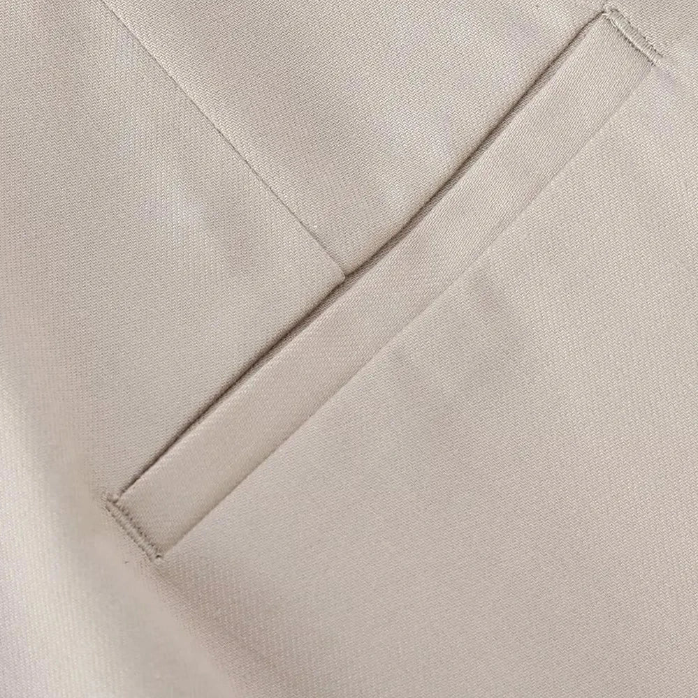 Valenti | Women's Khaki Wide Leg Suit Straight Pants-VALENTI