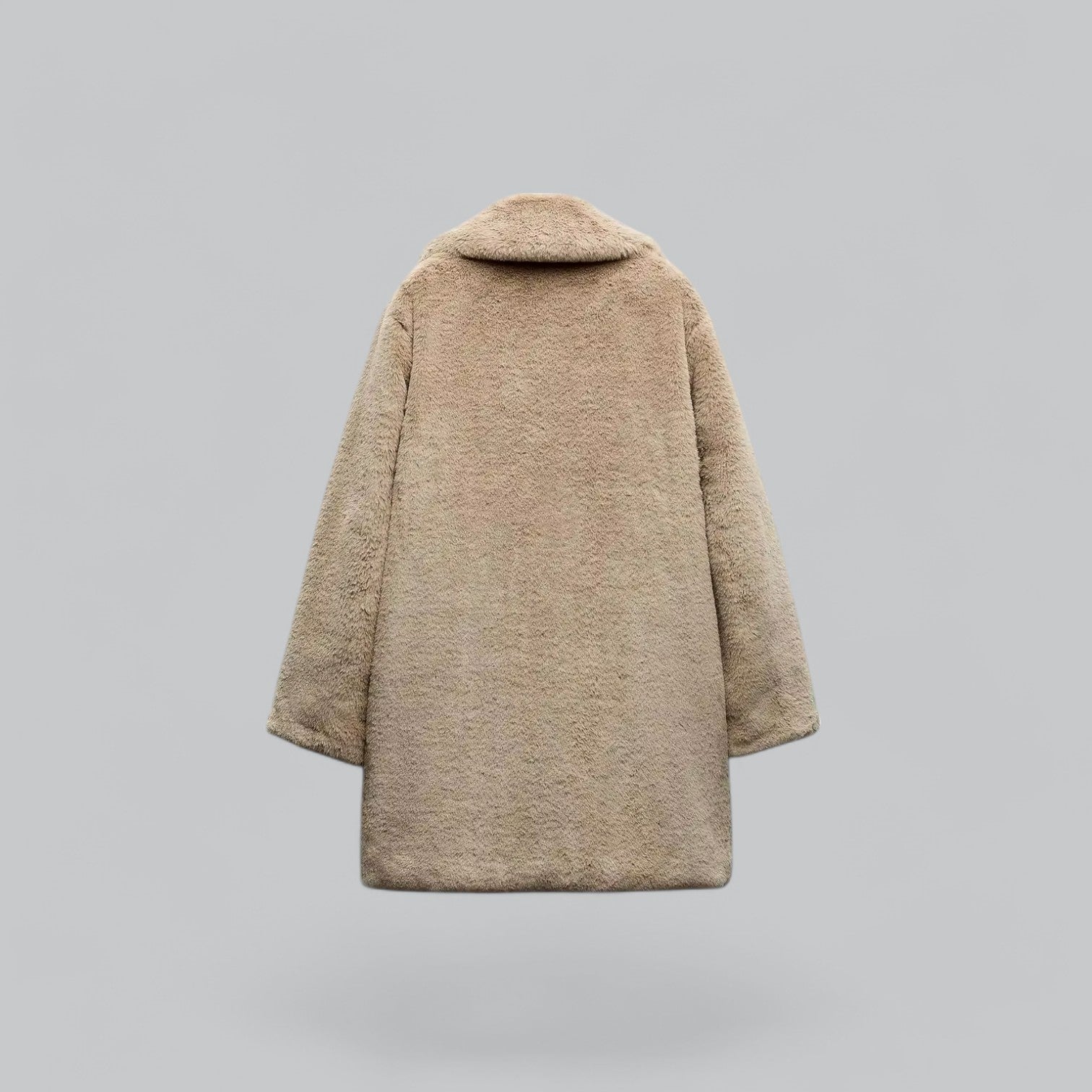 Valenti | Classy Buttoned Faux Fur Long Coat